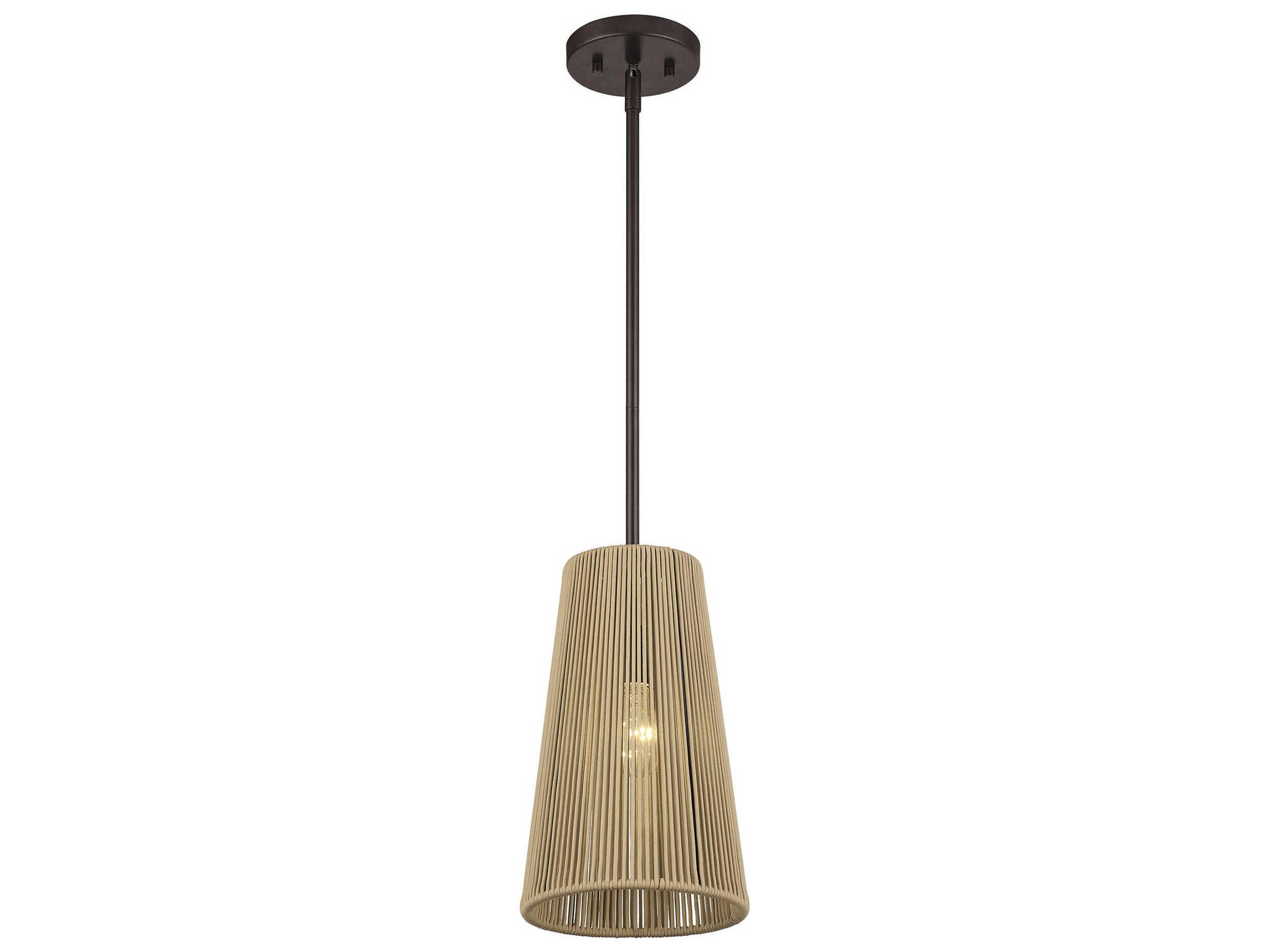 Livex Lighting Florell 1-Light English Bronze Mini Pendant