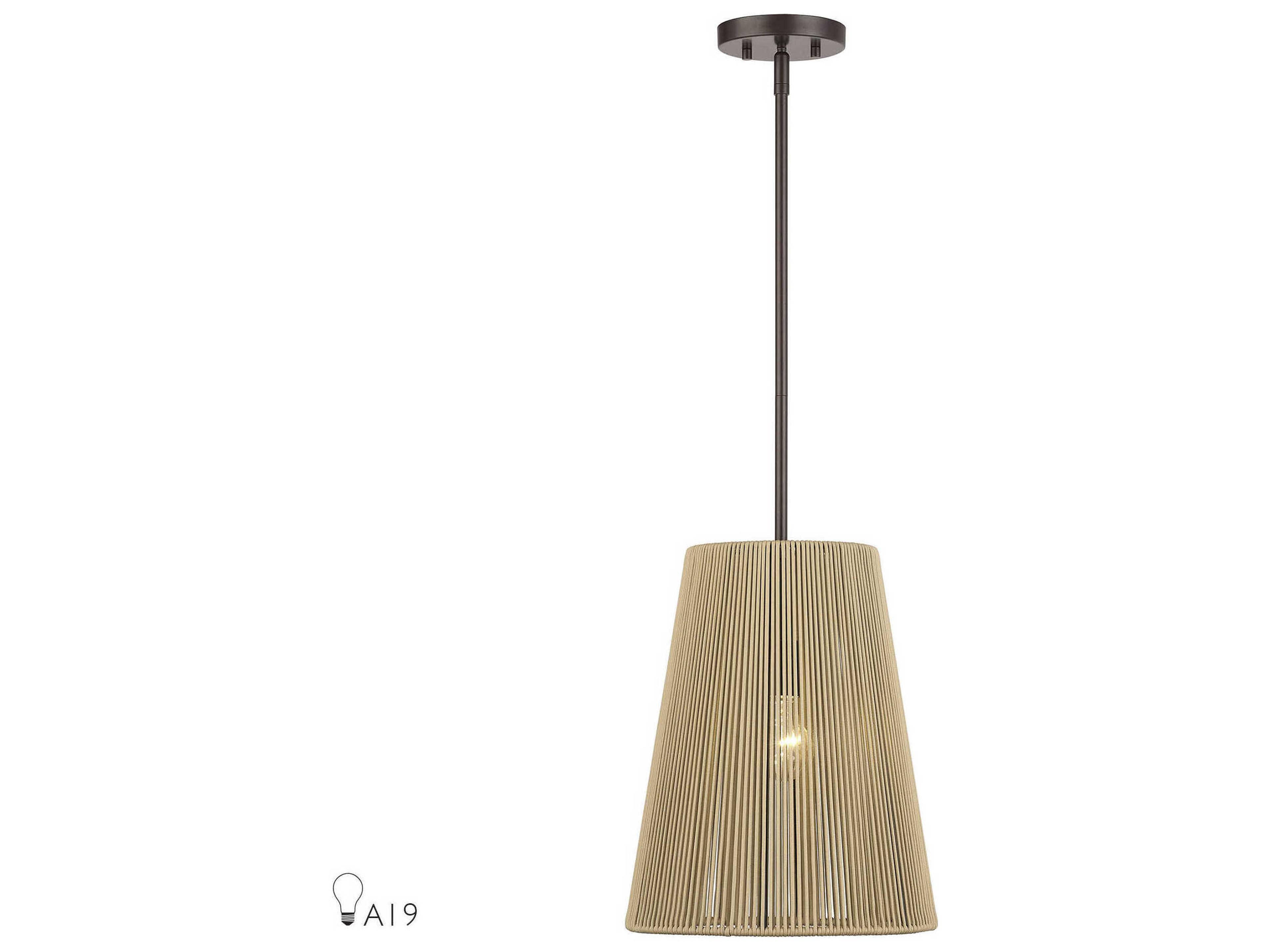Livex Lighting Florell 1-Light English Bronze Mini Pendant