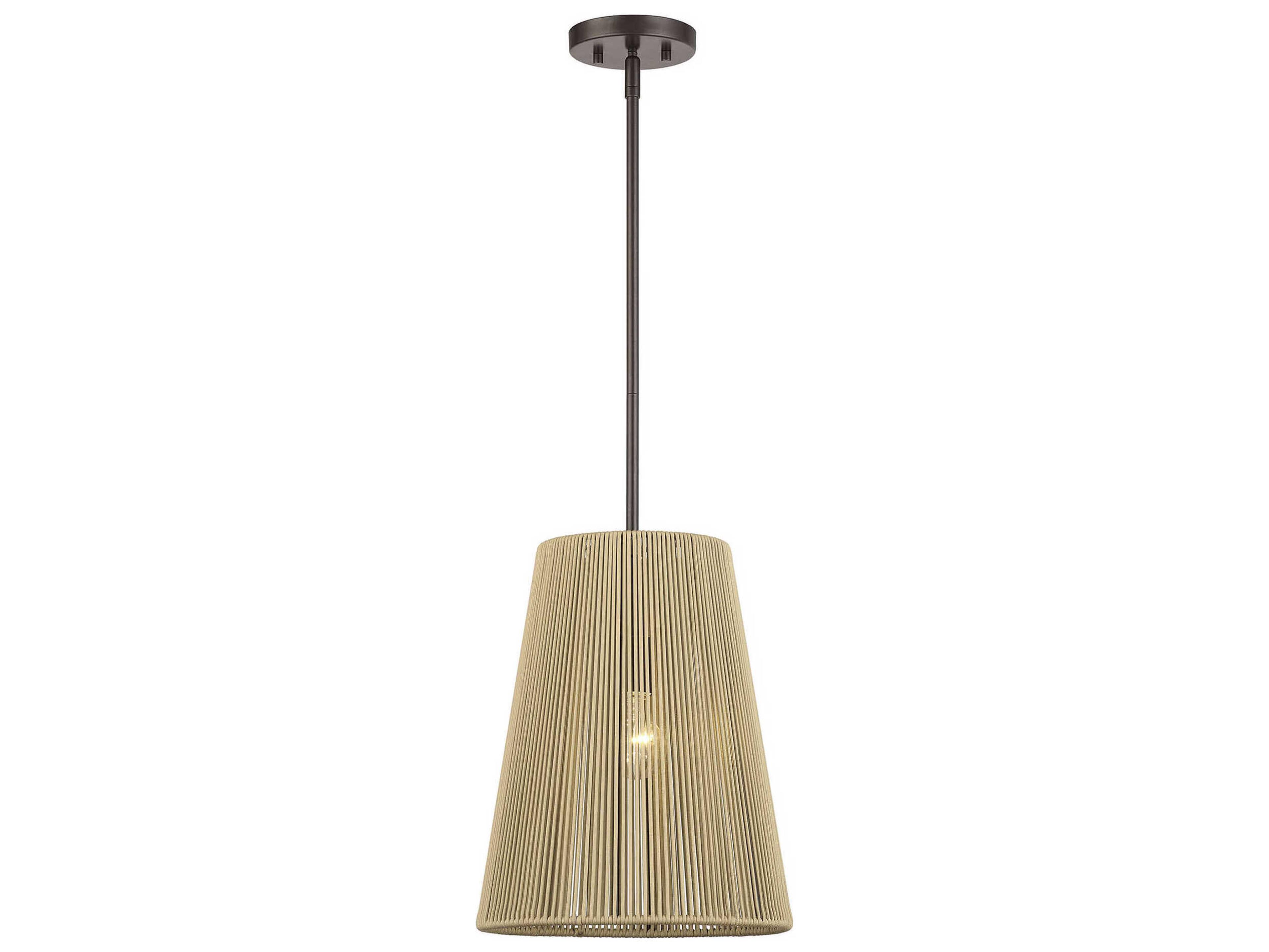 Livex Lighting Florell 1-Light English Bronze Mini Pendant
