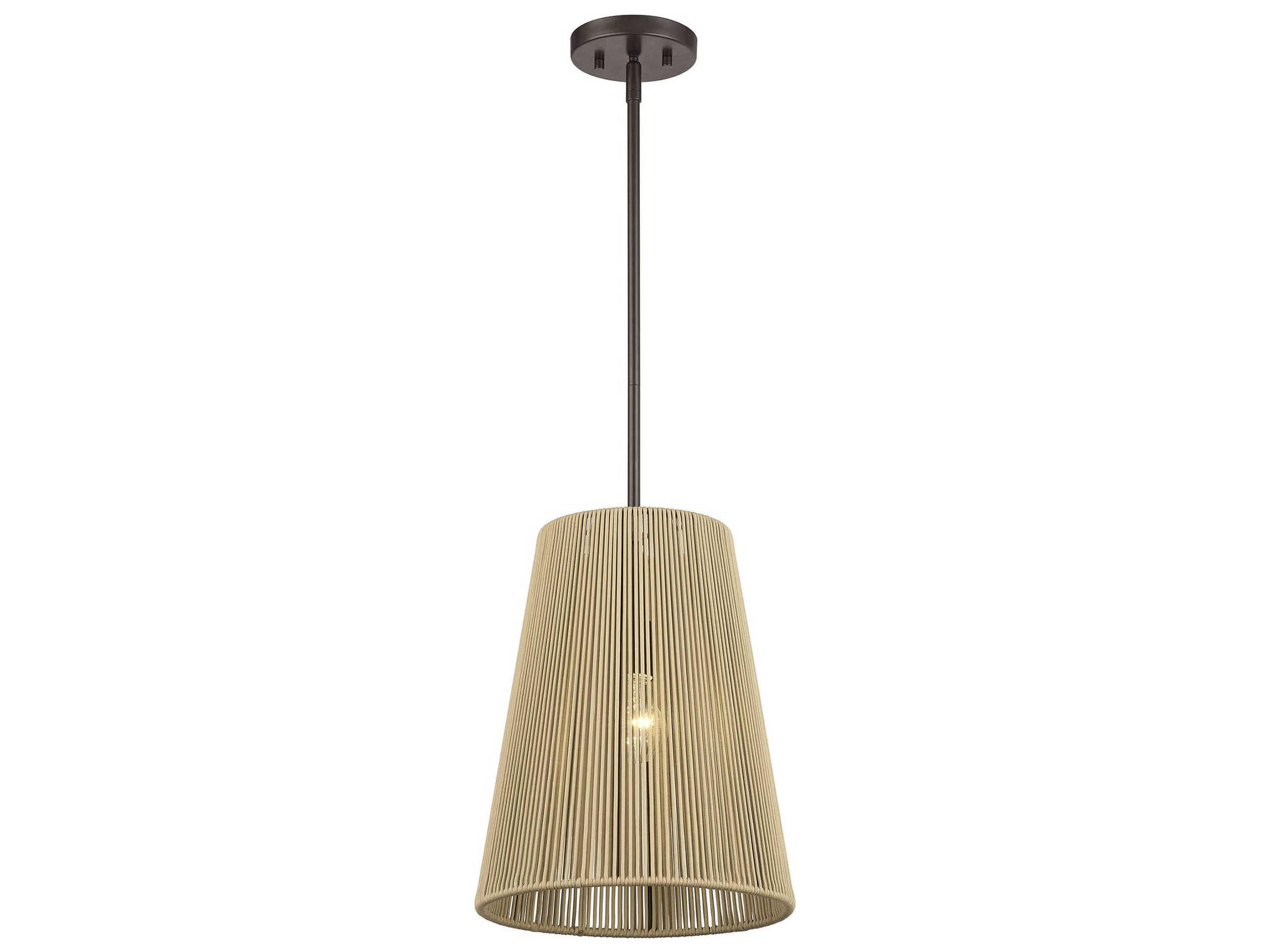 Livex Lighting Florell 1-Light English Bronze Mini Pendant