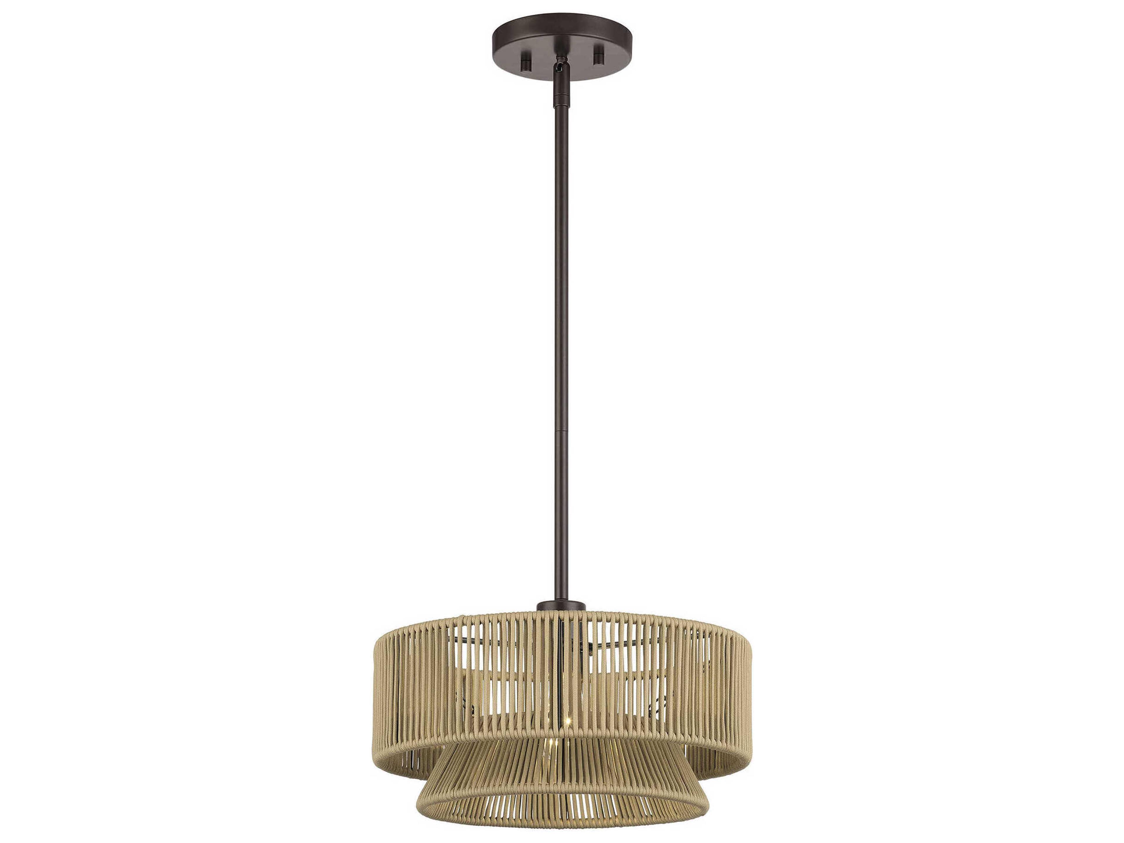 Livex Lighting Florell 1-Light English Bronze Drum Pendant