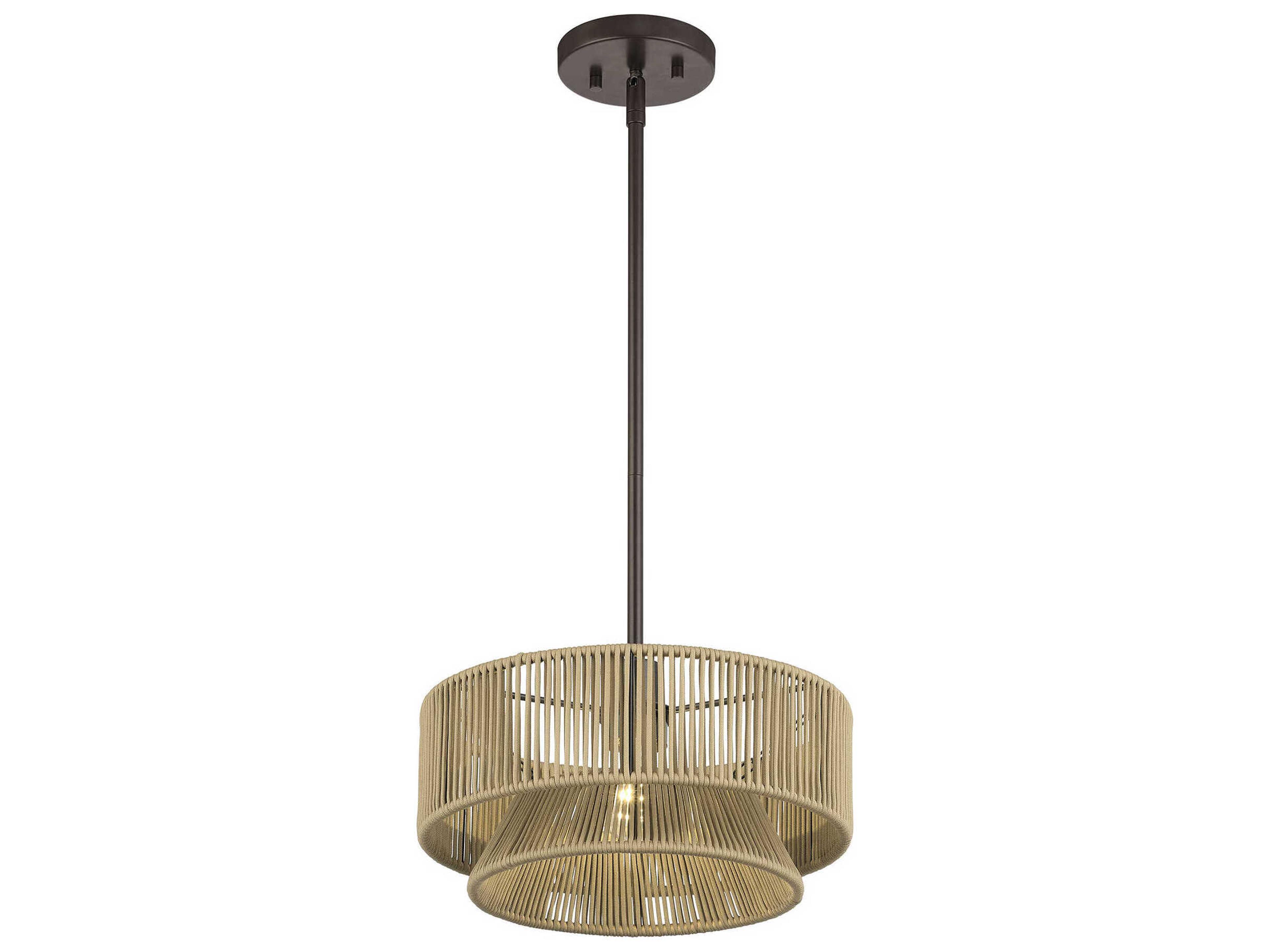 Livex Lighting Florell 1-Light English Bronze Drum Pendant