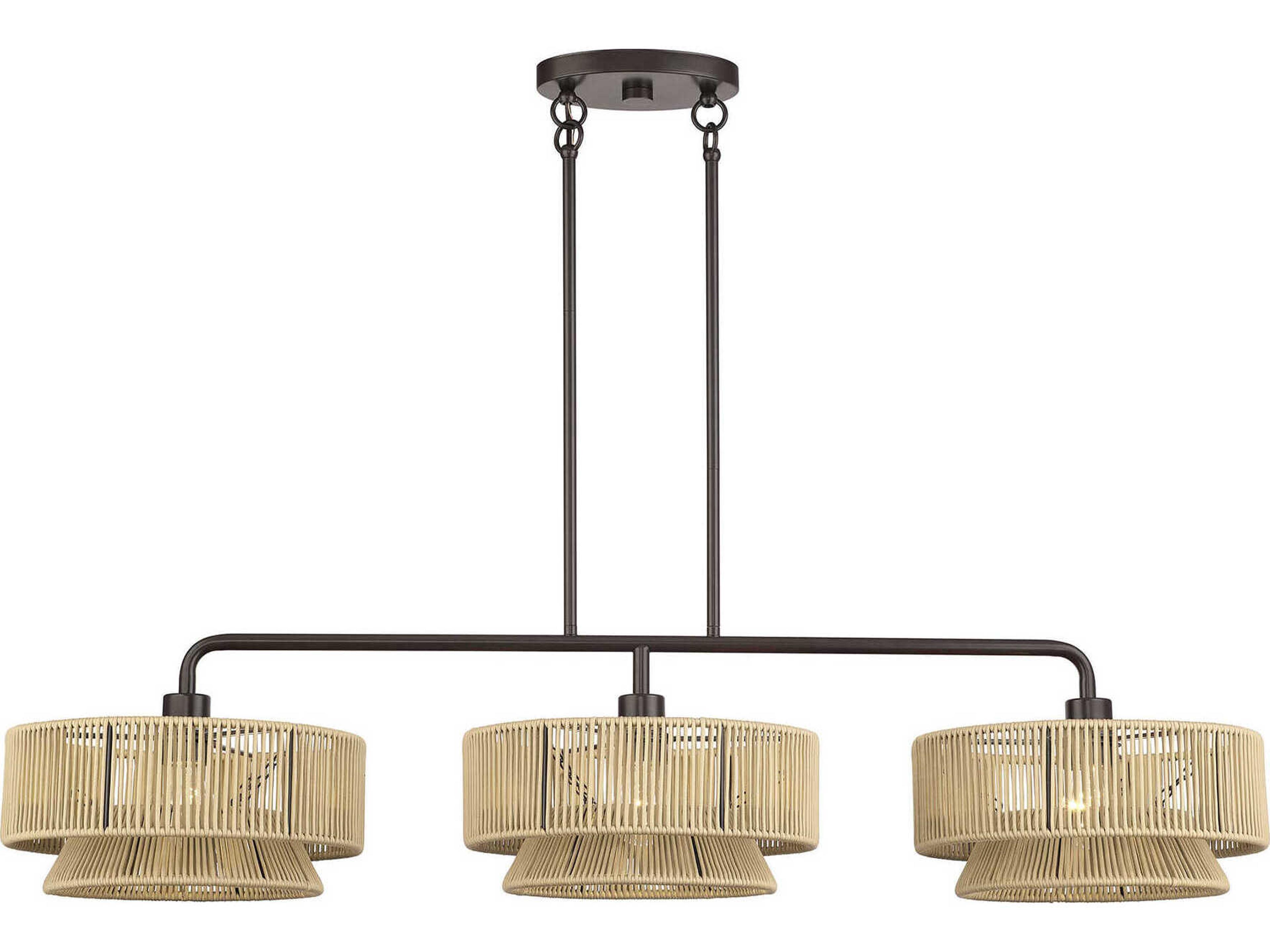 Livex Lighting Florell 3-Light English Bronze Drum Island Pendant