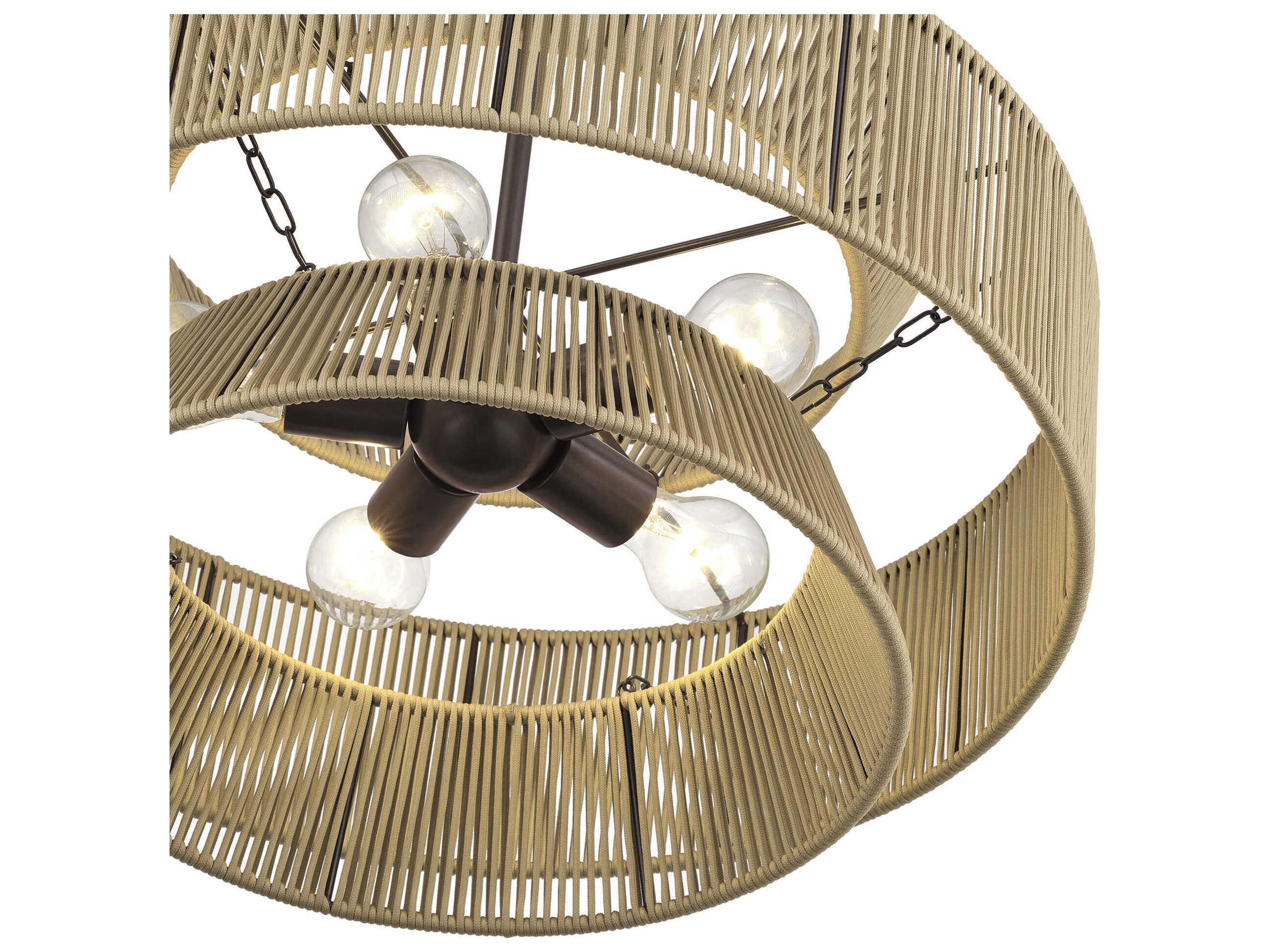 Livex Lighting Florell 5-Light English Bronze Drum Pendant