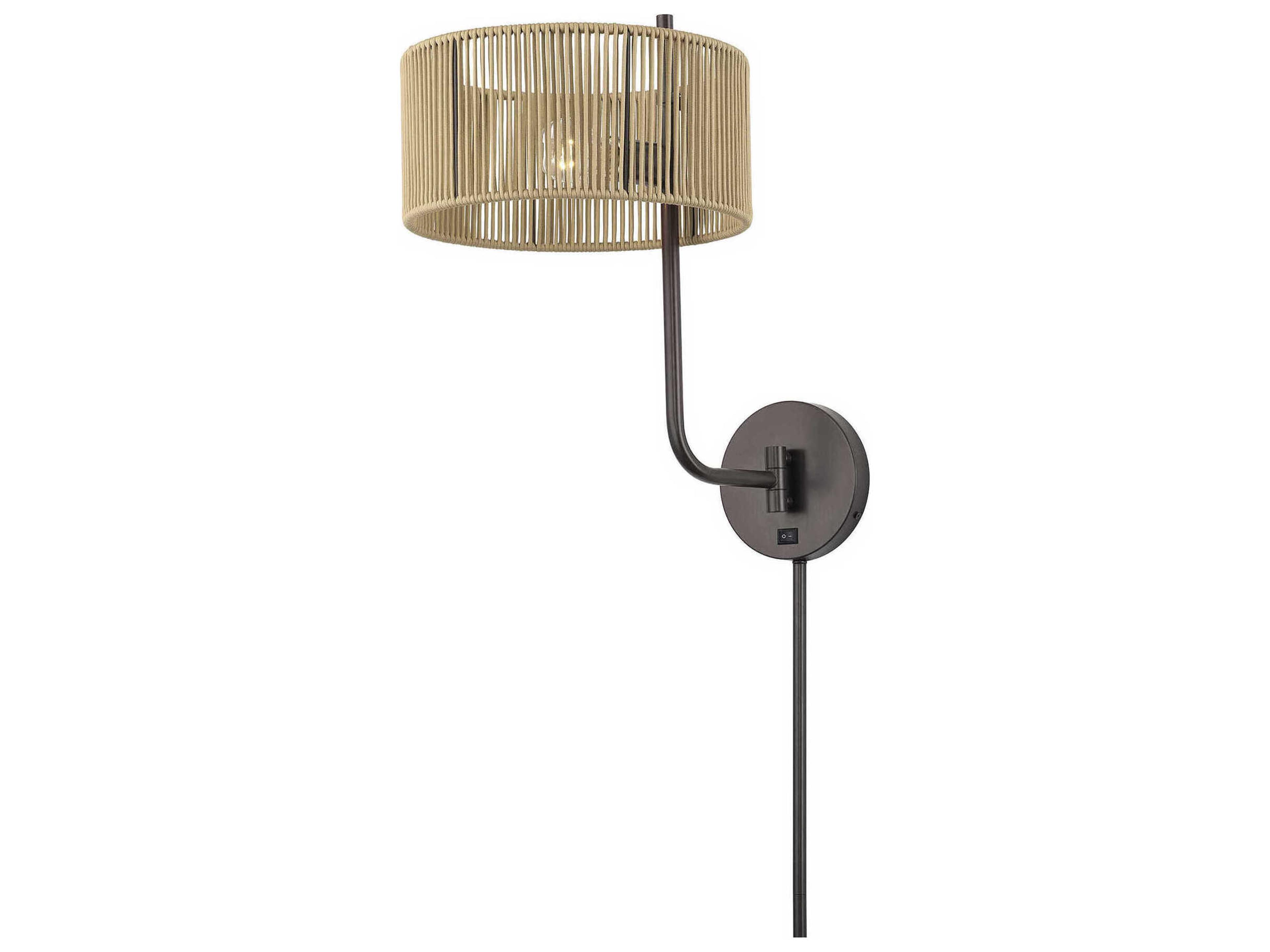 Acordia 1-Light English Bronze Swing Wall Sconce