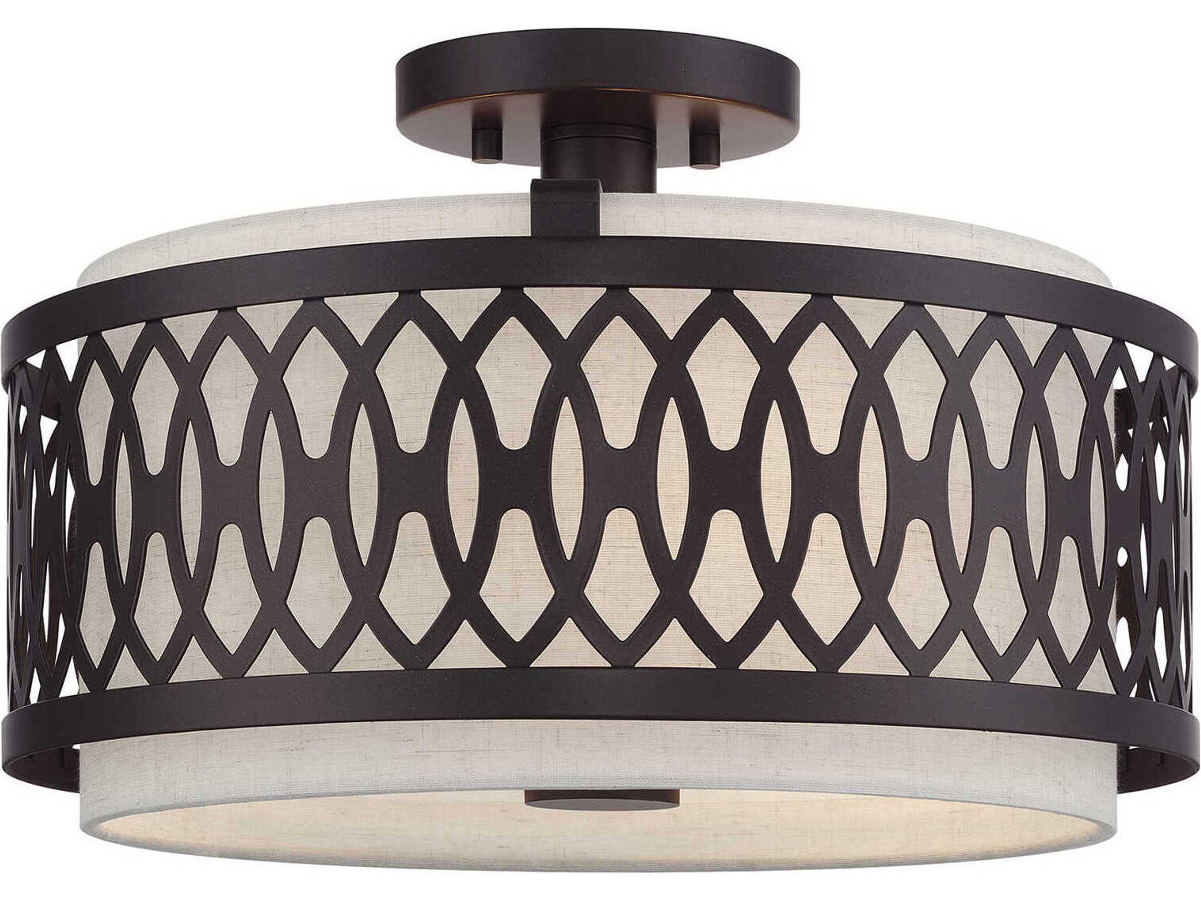 Vistaview 3-Light English Bronze Semi Flush Mount