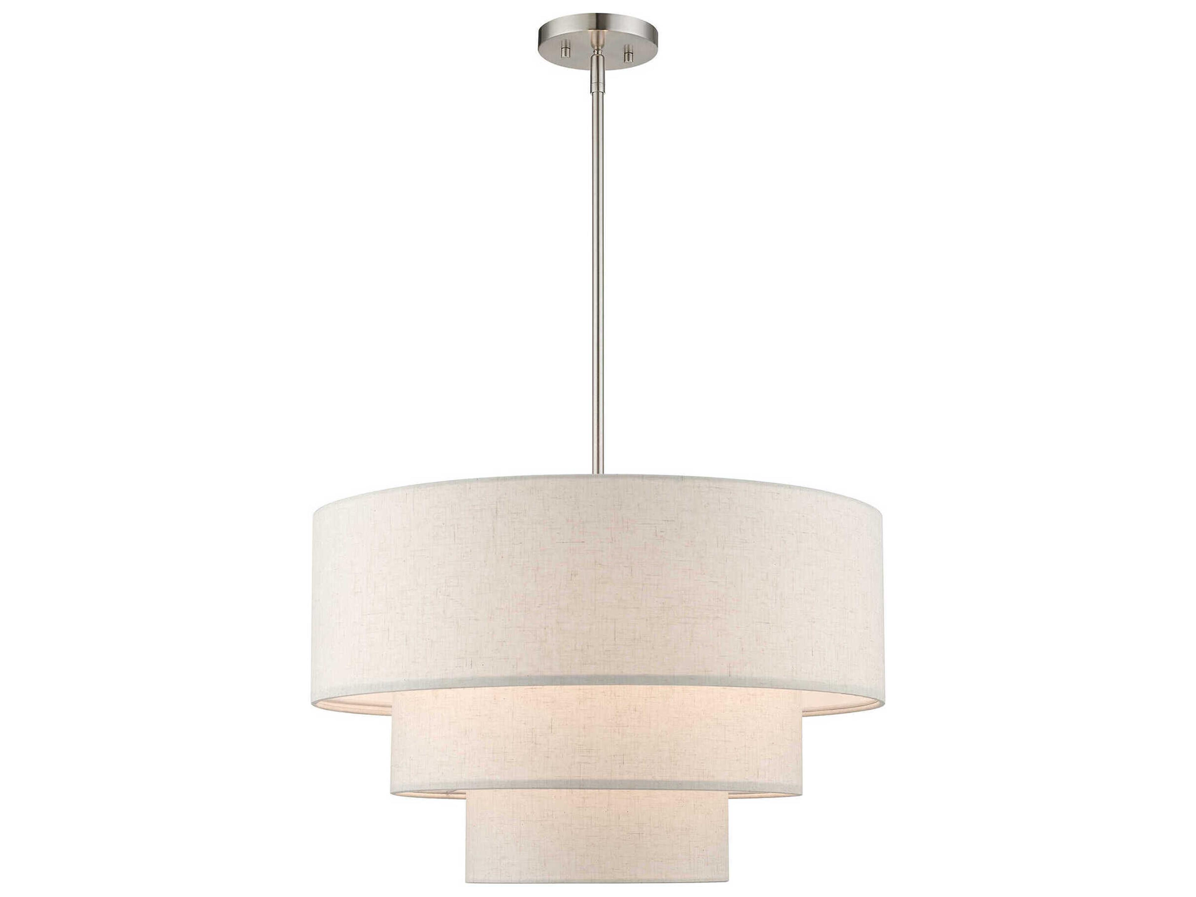 Gladstone 4-Light Brushed Nickel Tiered Pendant