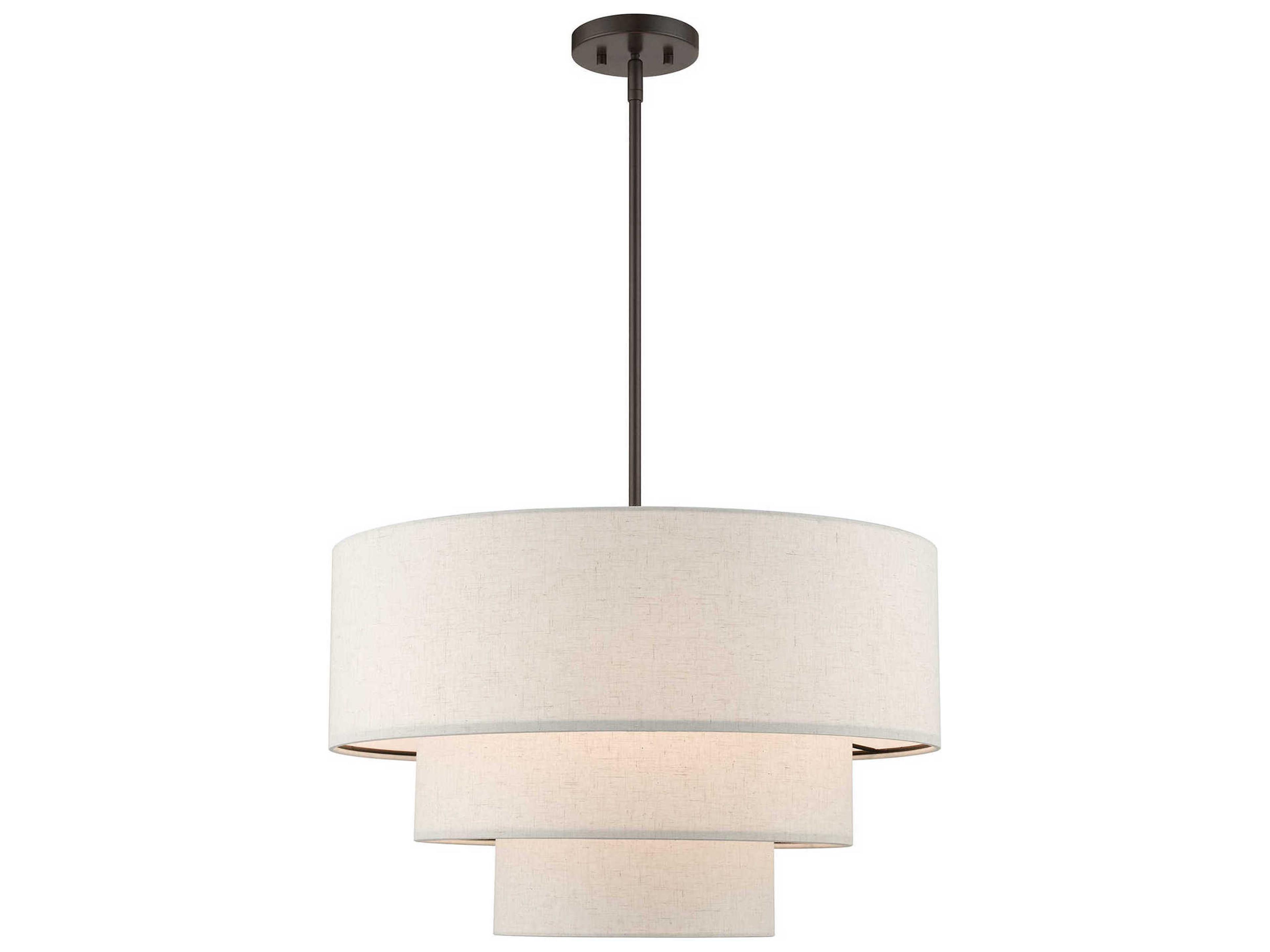 Gladstone 4-Light English Bronze Tiered Pendant