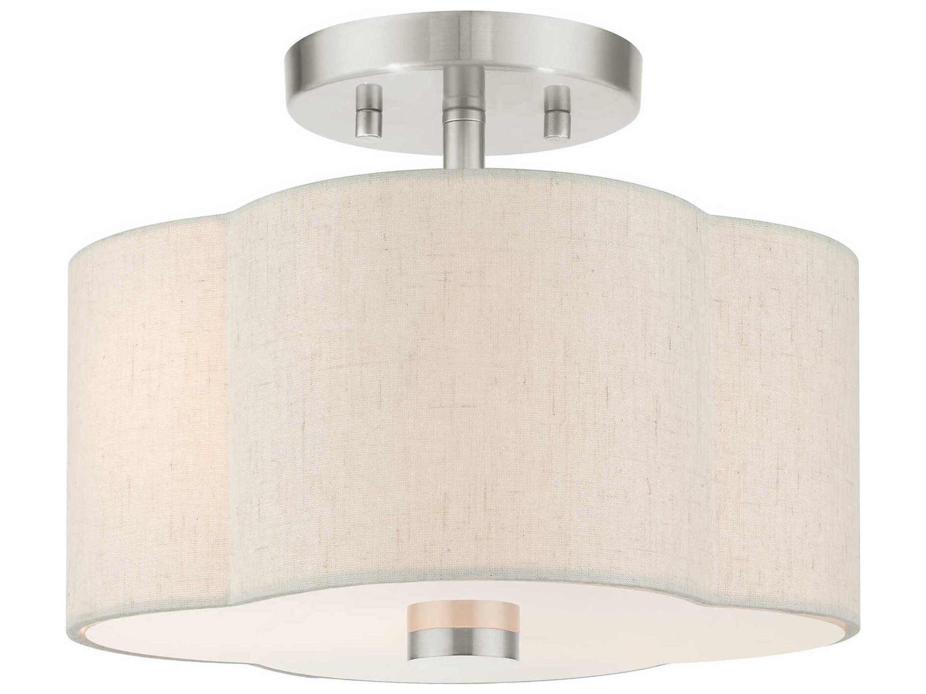 Solstice 2-Light Brushed Nickel Semi Flush Mount