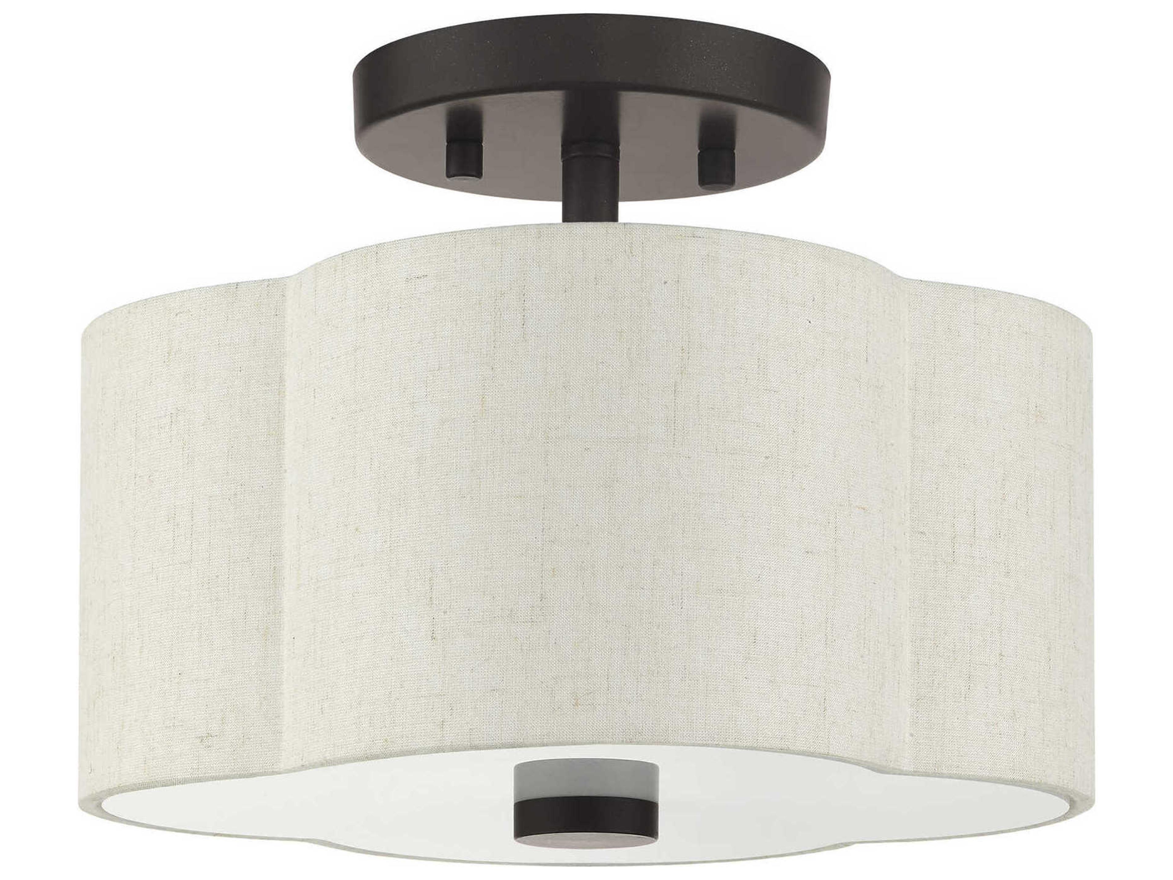 Livex Lighting Solstice 2-Light English Bronze Semi Flush Mount