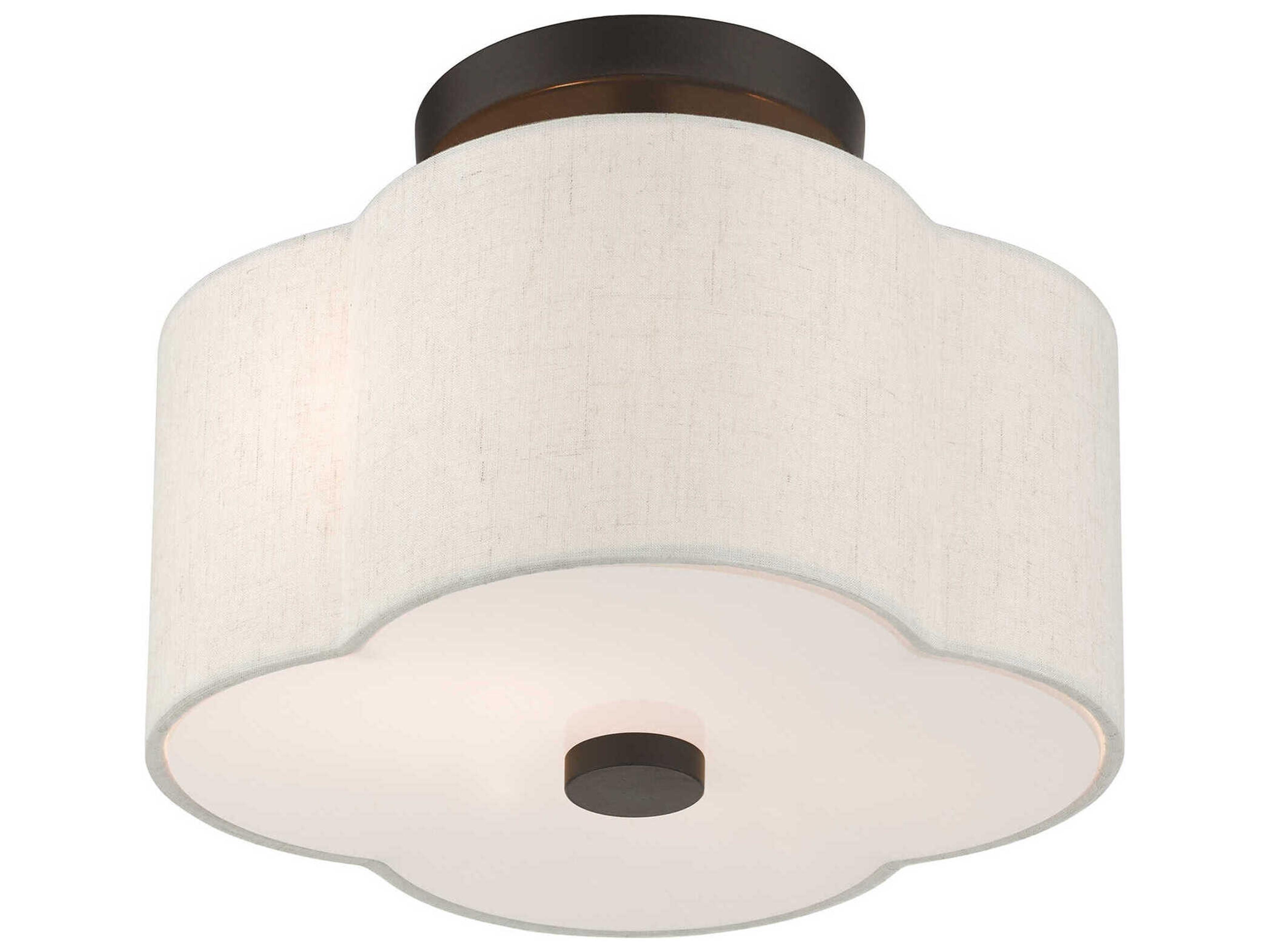 Livex Lighting Solstice 2-Light English Bronze Semi Flush Mount