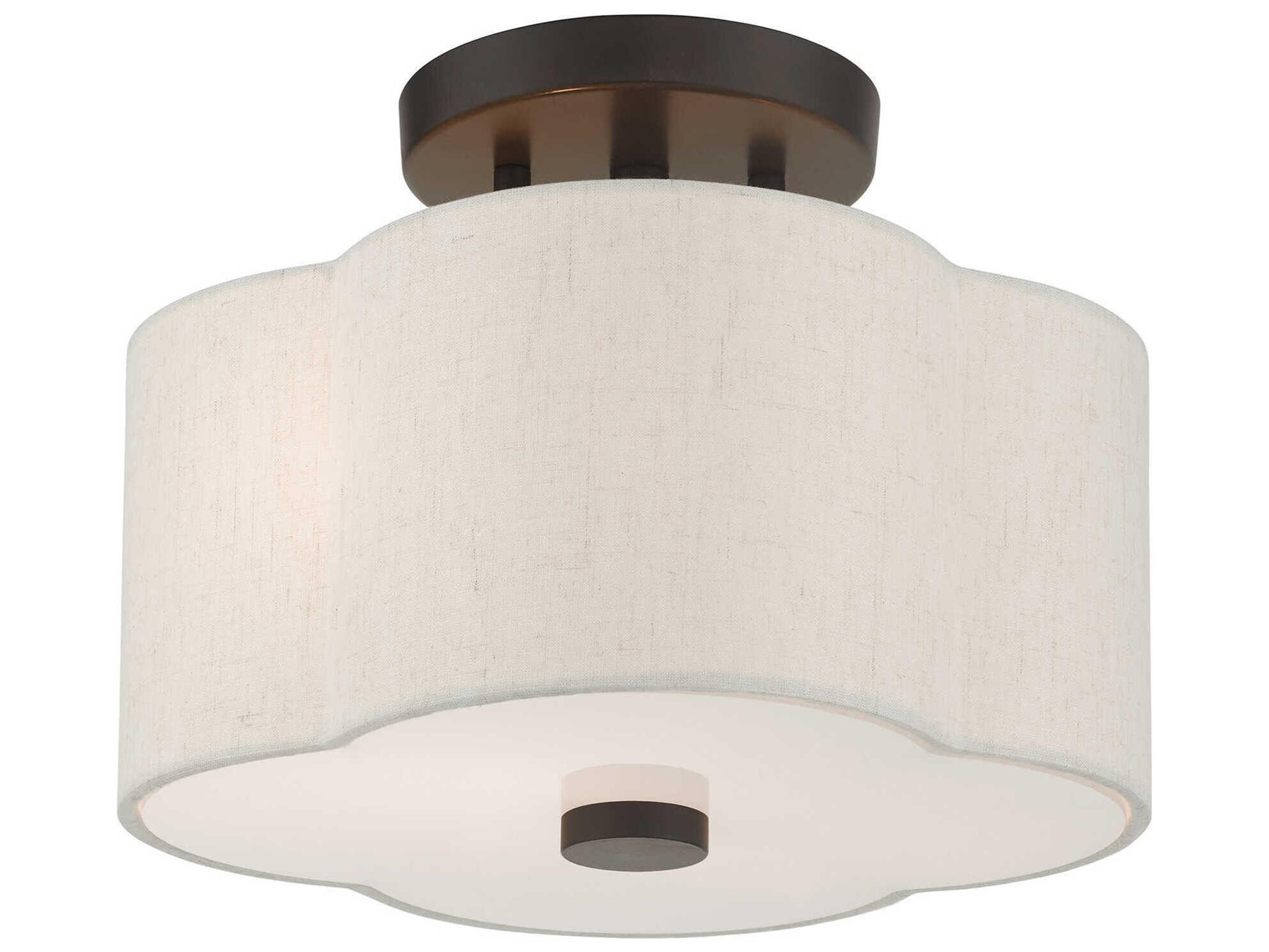 Livex Lighting Solstice 2-Light English Bronze Semi Flush Mount