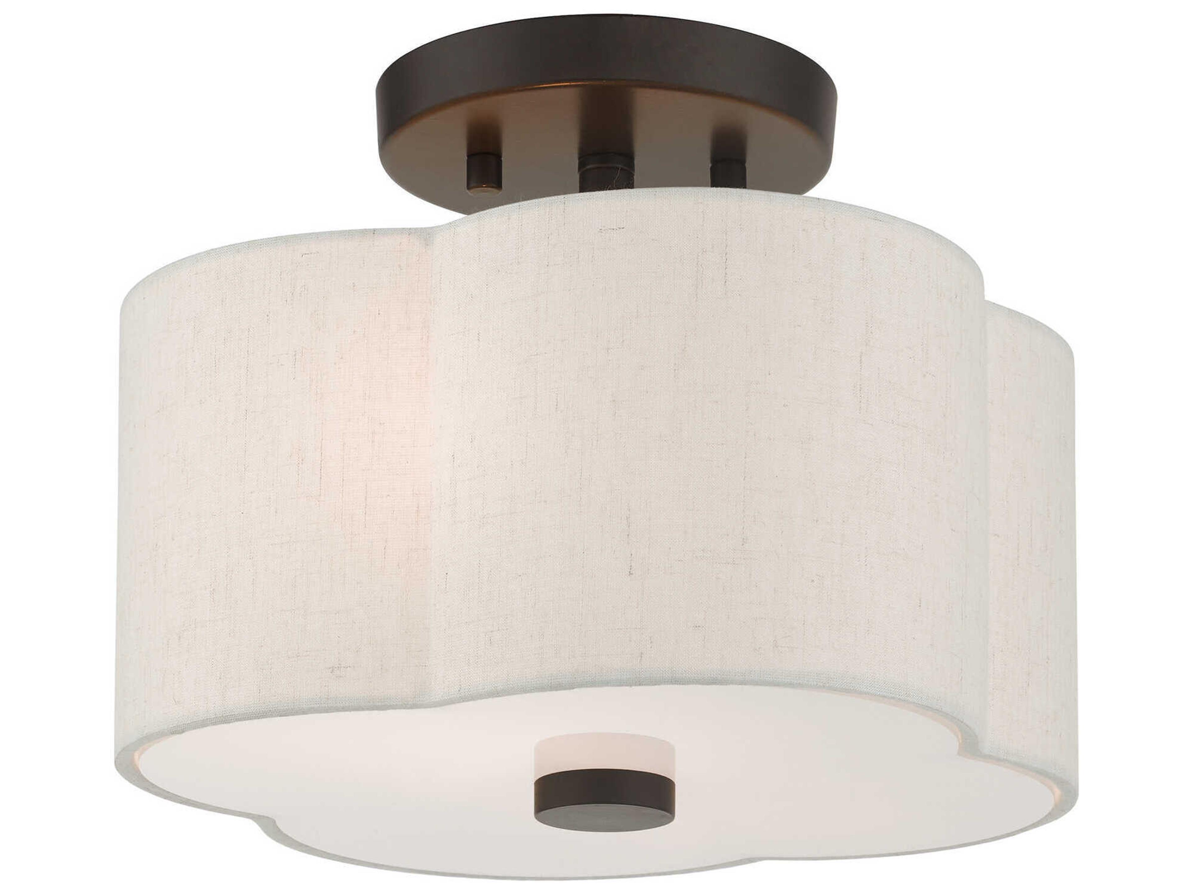 Livex Lighting Solstice 2-Light English Bronze Semi Flush Mount