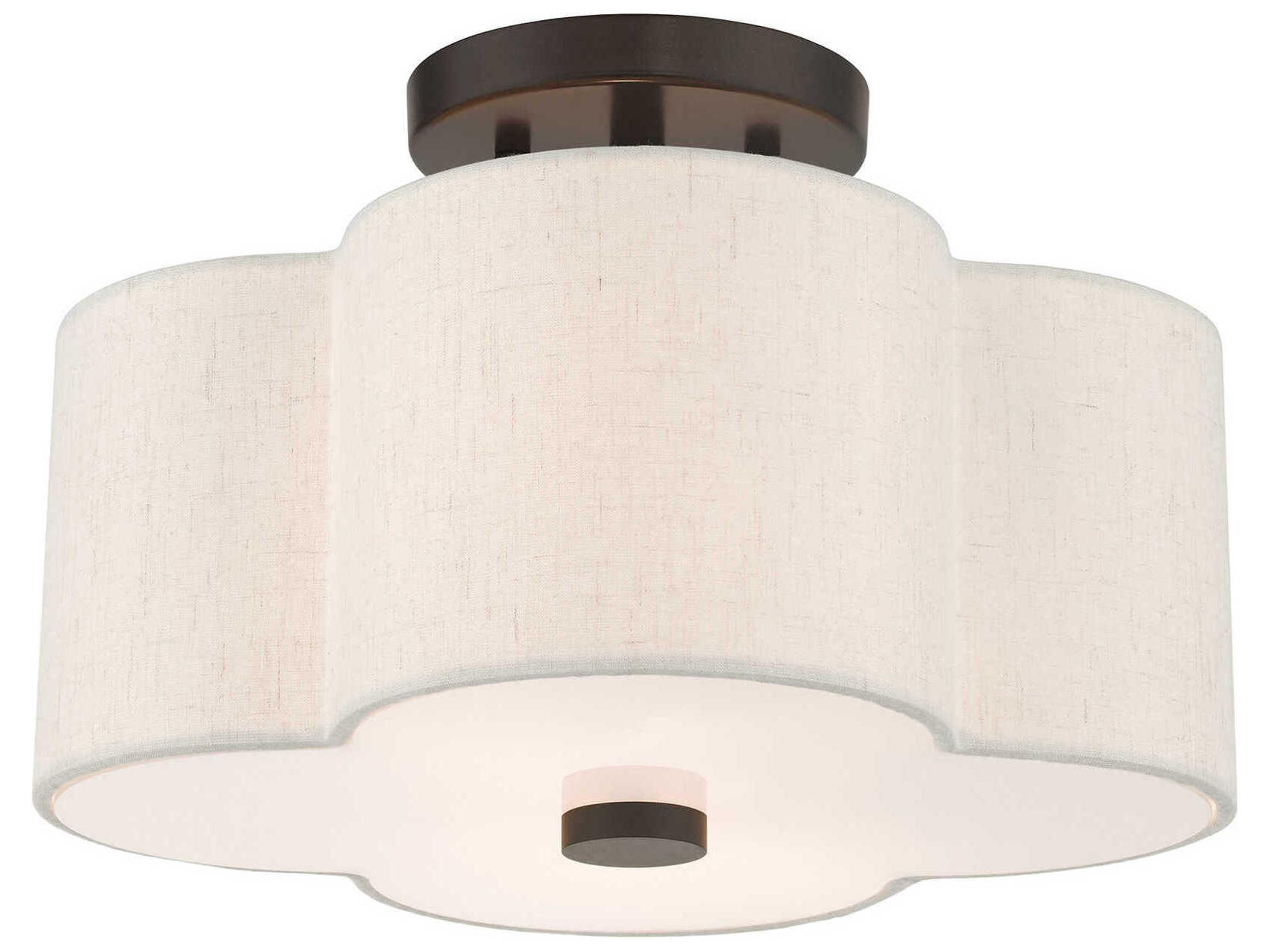 Livex Lighting Solstice 2-Light English Bronze Semi Flush Mount