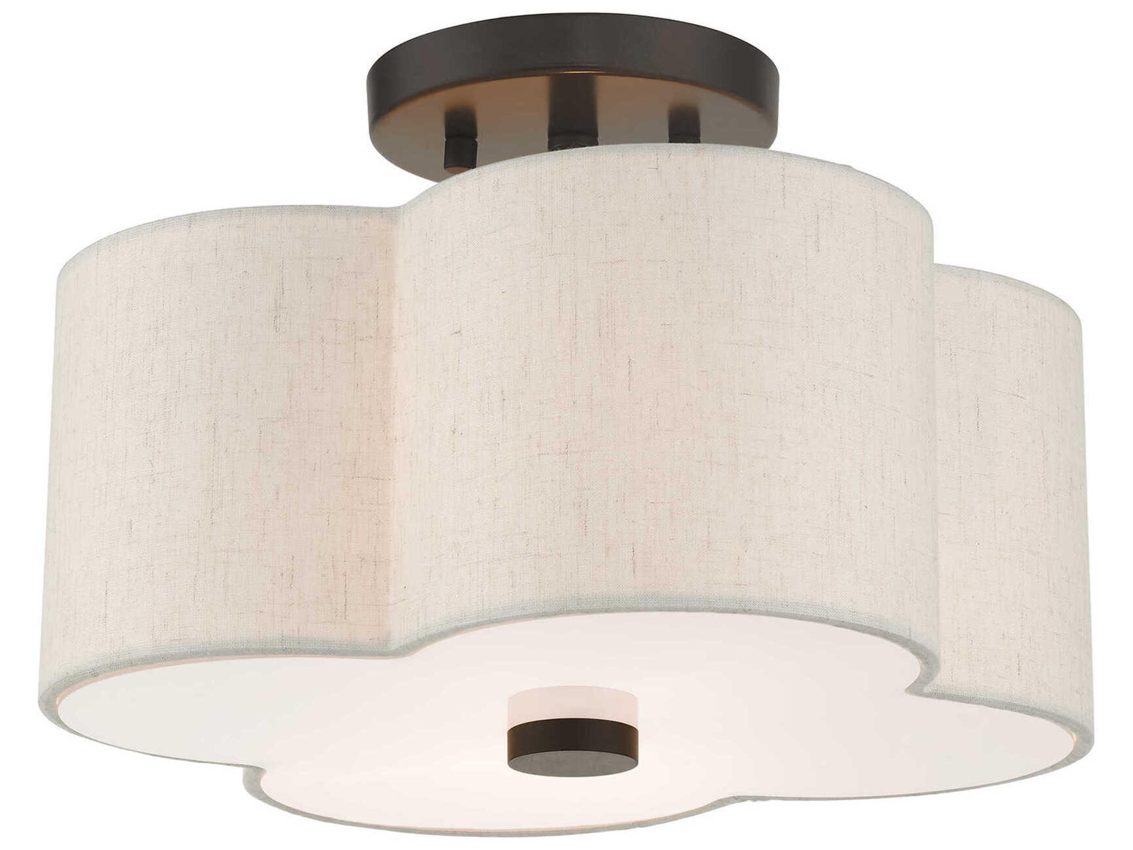 Livex Lighting Solstice 2-Light English Bronze Semi Flush Mount