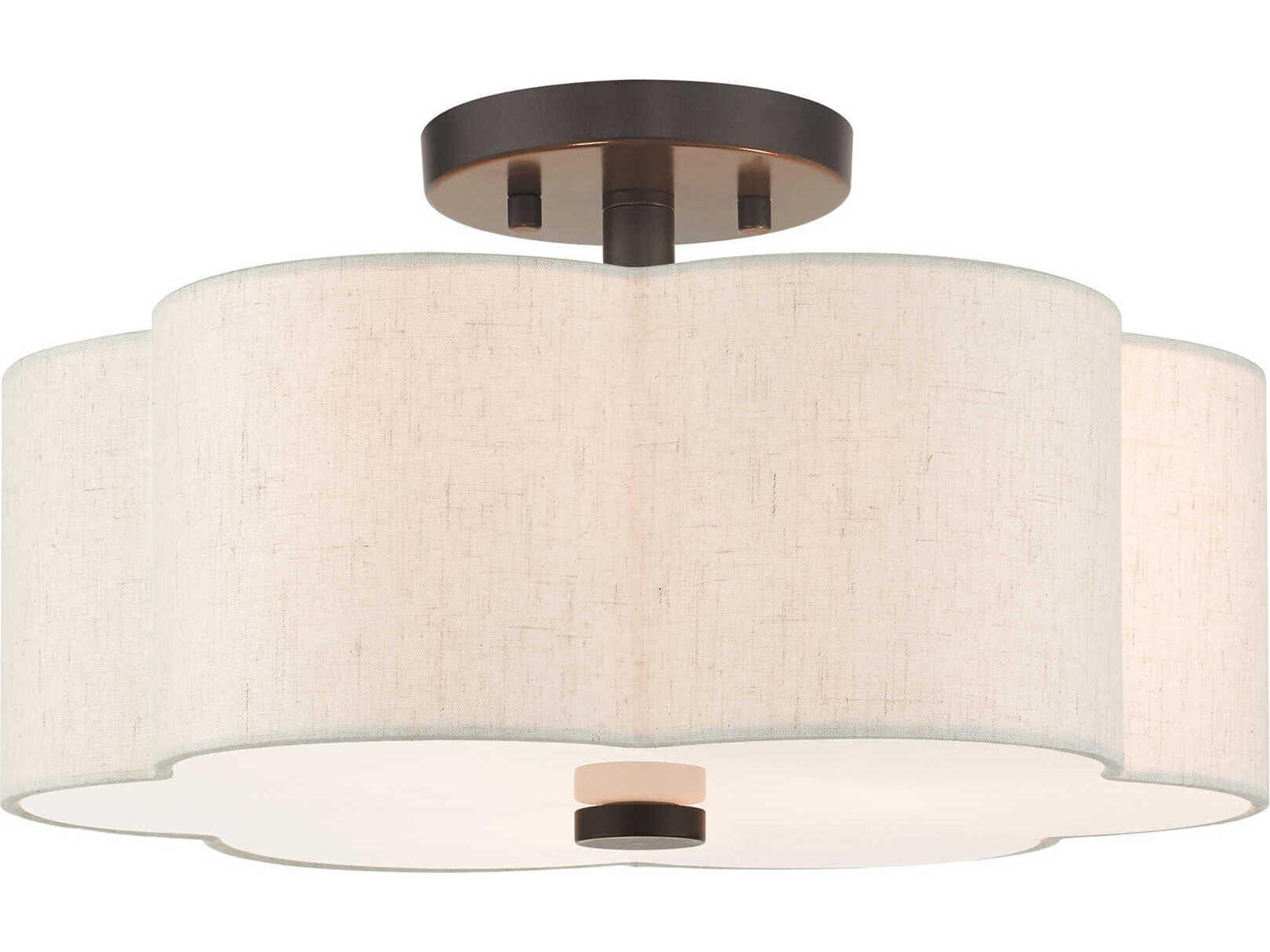 Solstice 3-Light English Bronze Semi Flush Mount