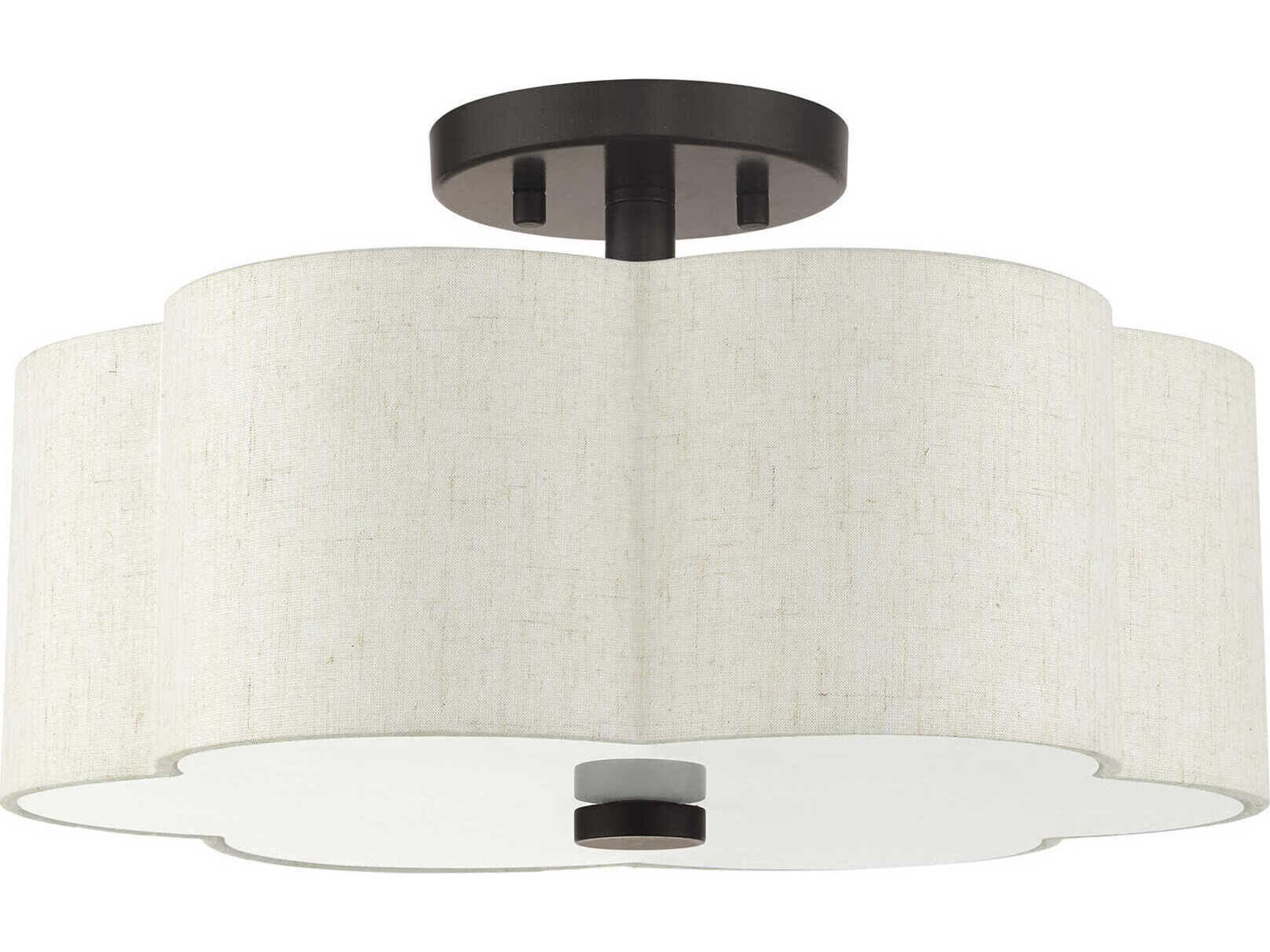 Livex Lighting Solstice 3-Light English Bronze Semi Flush Mount