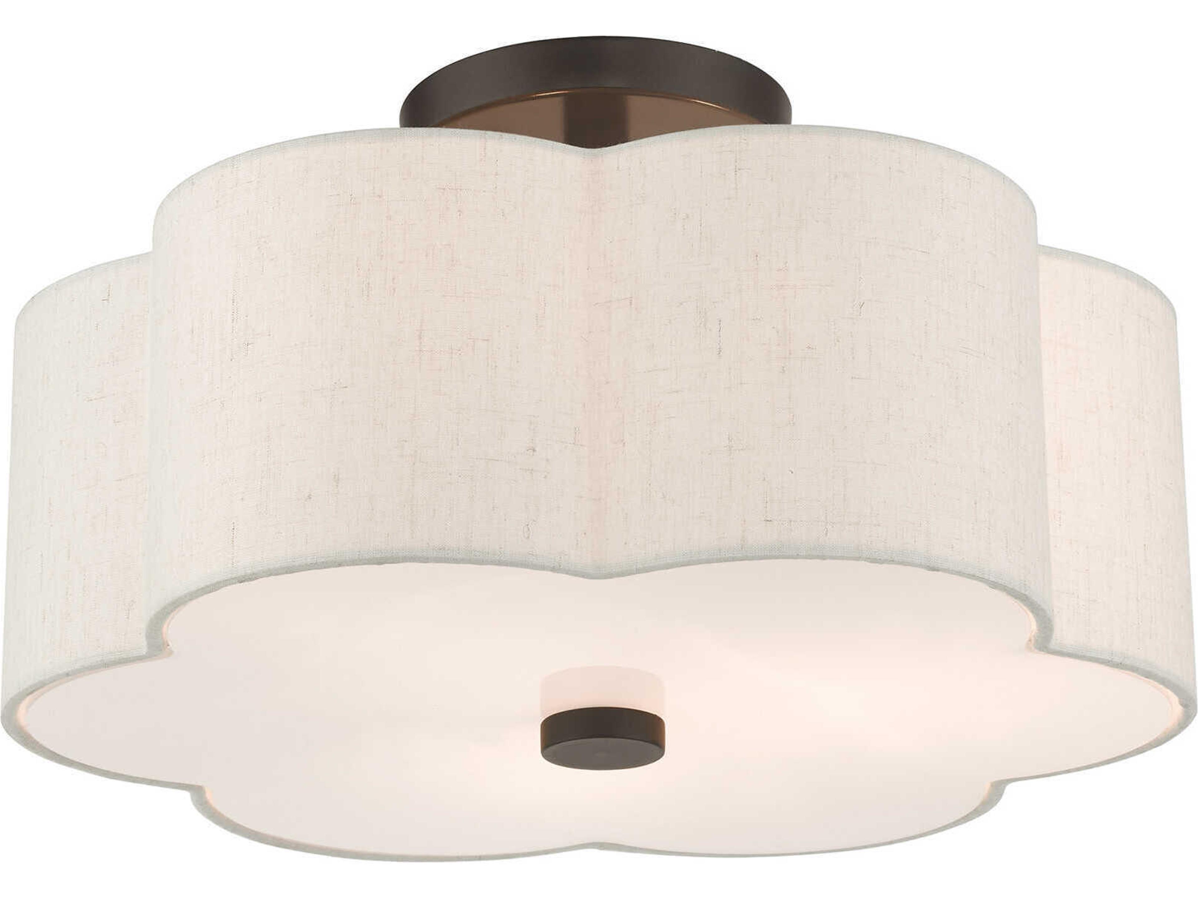 Livex Lighting Solstice 3-Light English Bronze Semi Flush Mount
