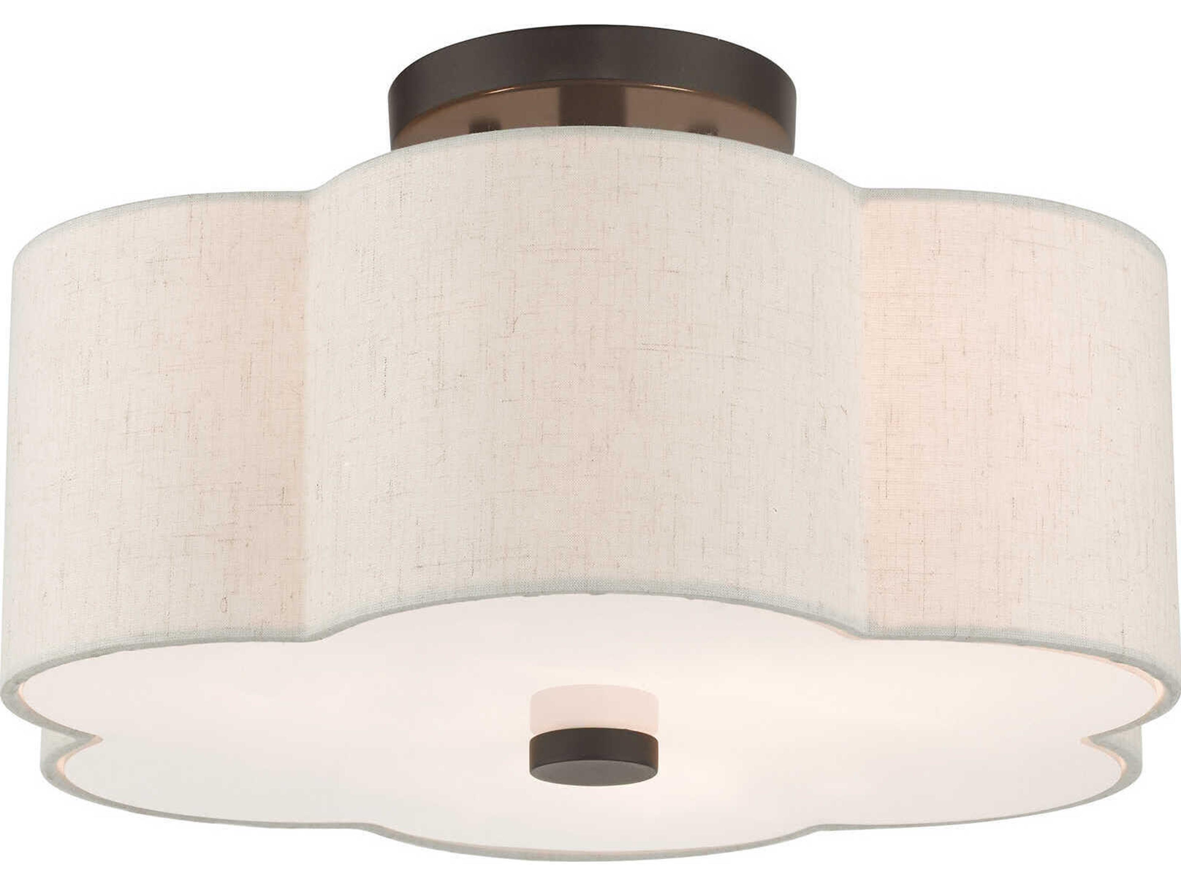 Livex Lighting Solstice 3-Light English Bronze Semi Flush Mount