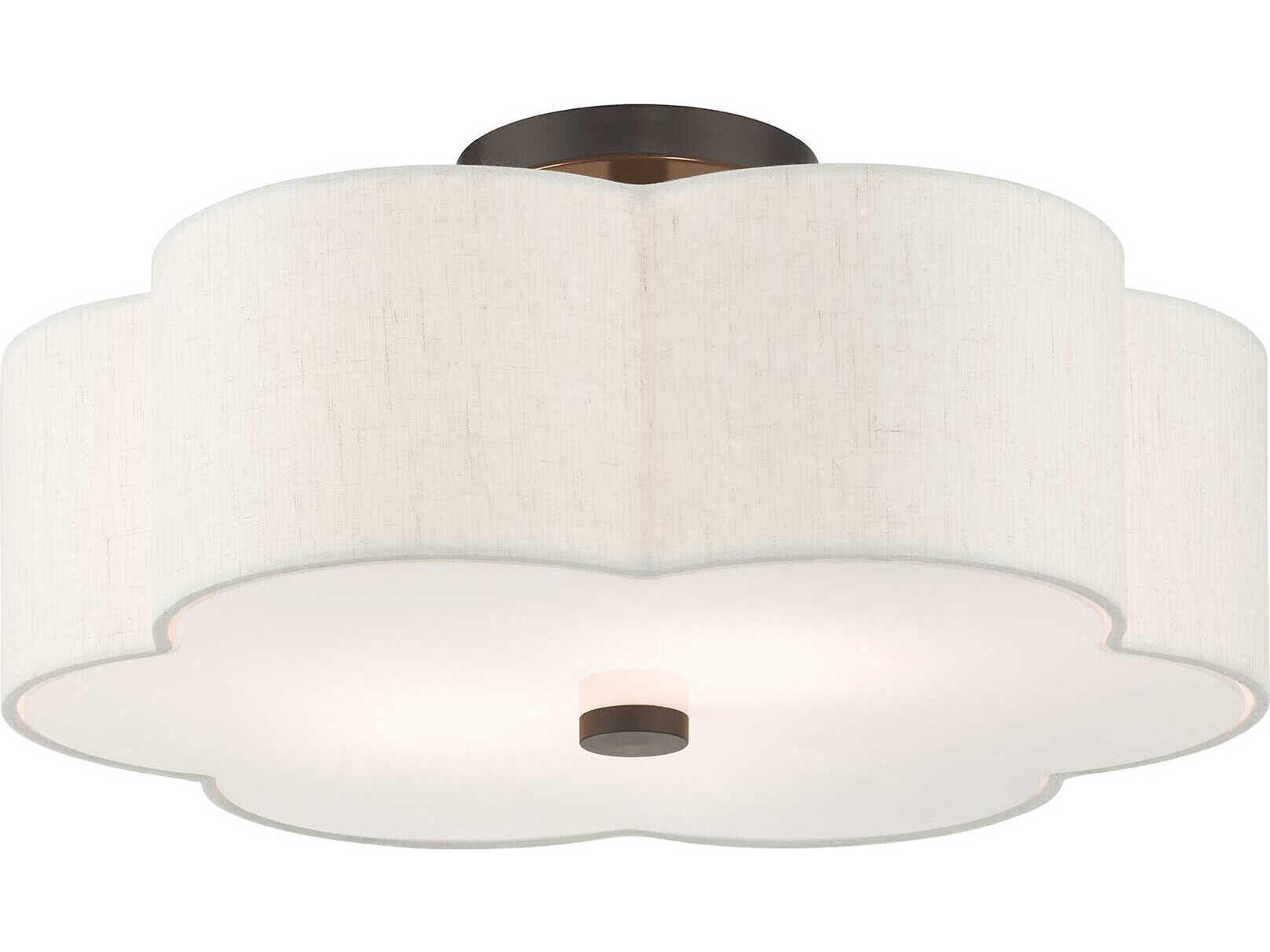Livex Lighting Solstice 3-Light English Bronze Semi Flush Mount