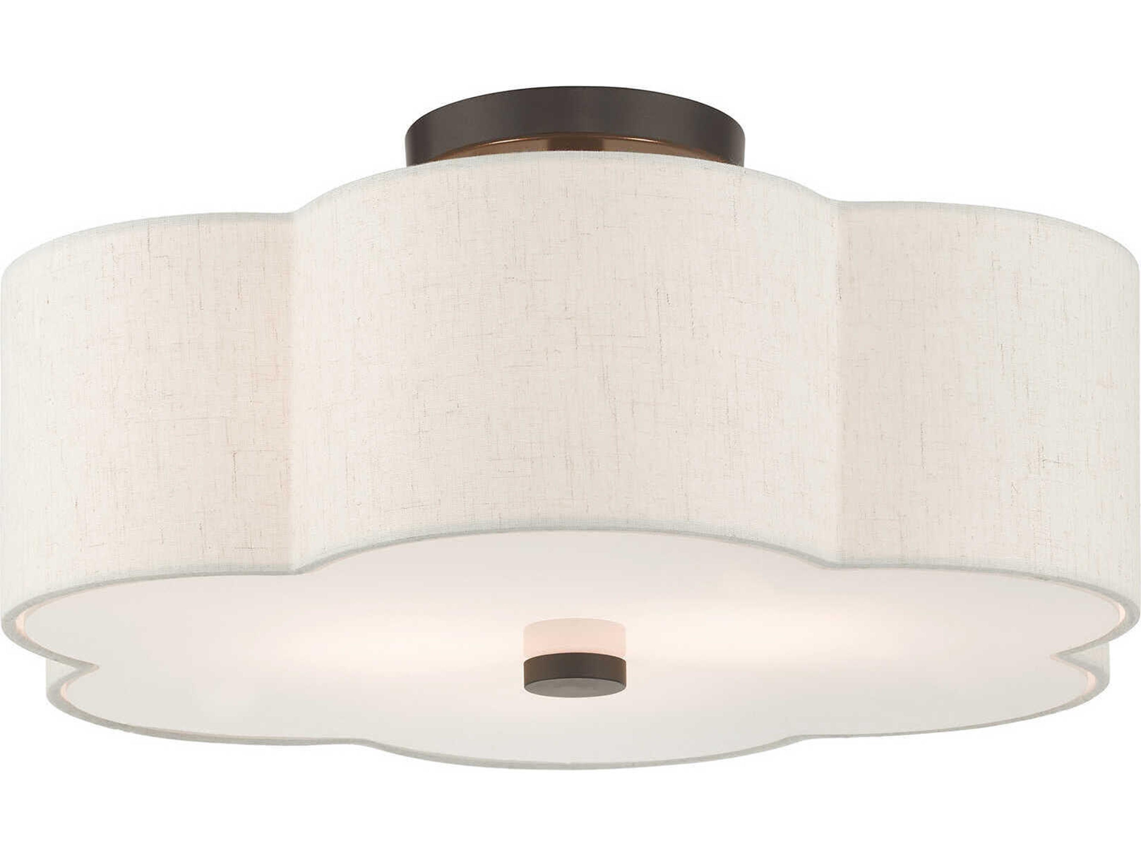Livex Lighting Solstice 3-Light English Bronze Semi Flush Mount