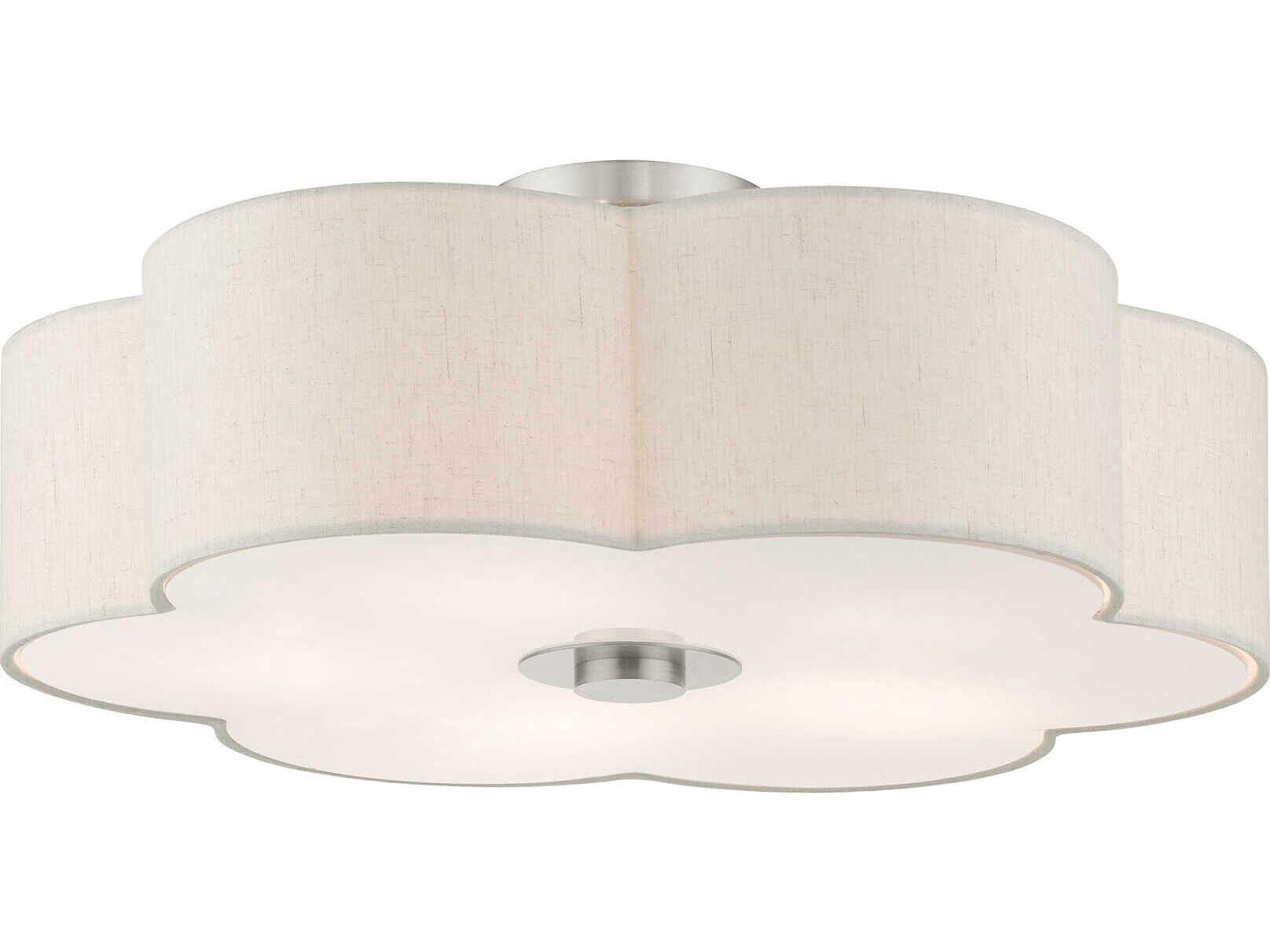 Livex Lighting Solstice 5-Light Brushed Nickel Semi Flush Mount