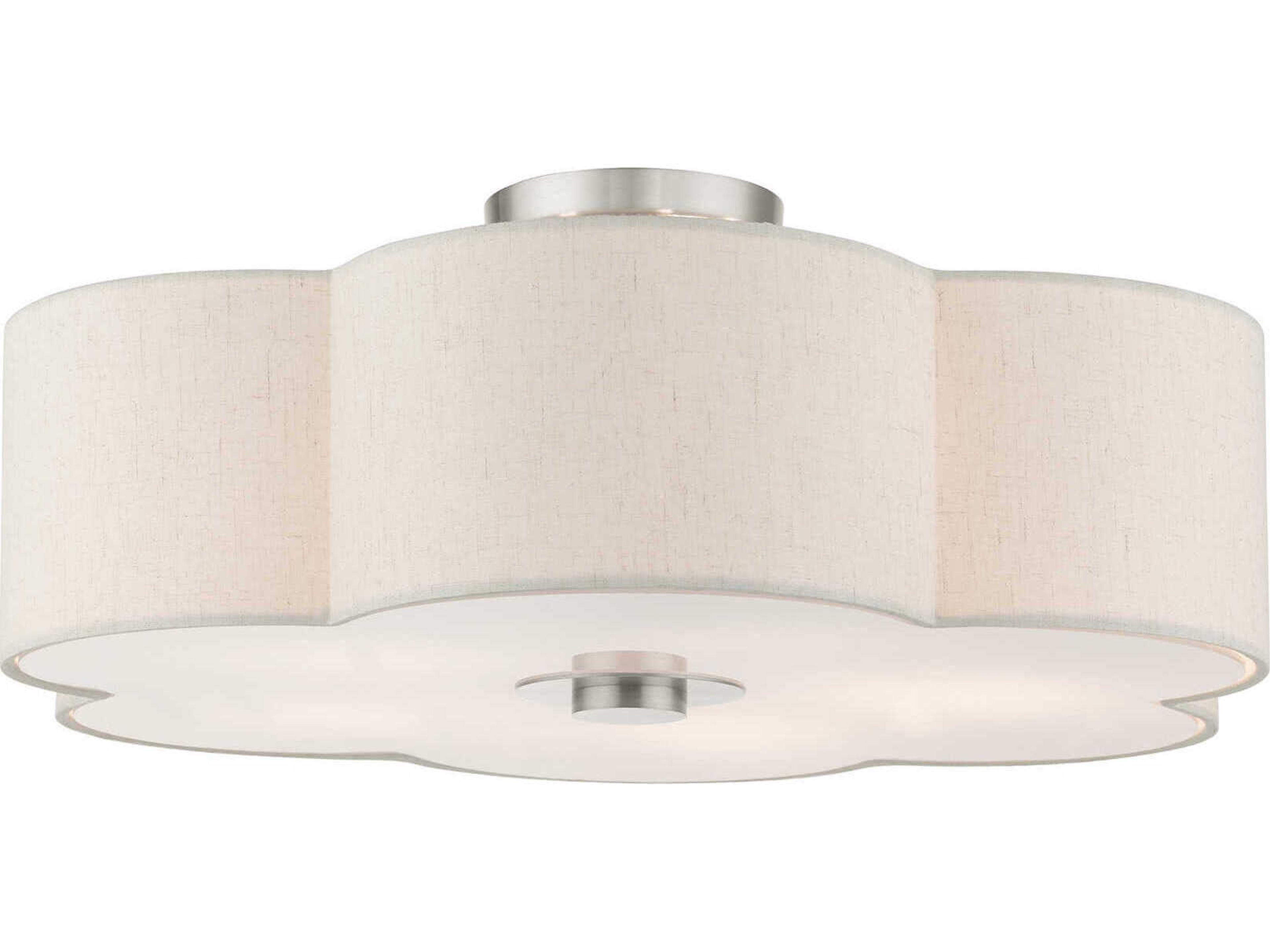 Livex Lighting Solstice 5-Light Brushed Nickel Semi Flush Mount