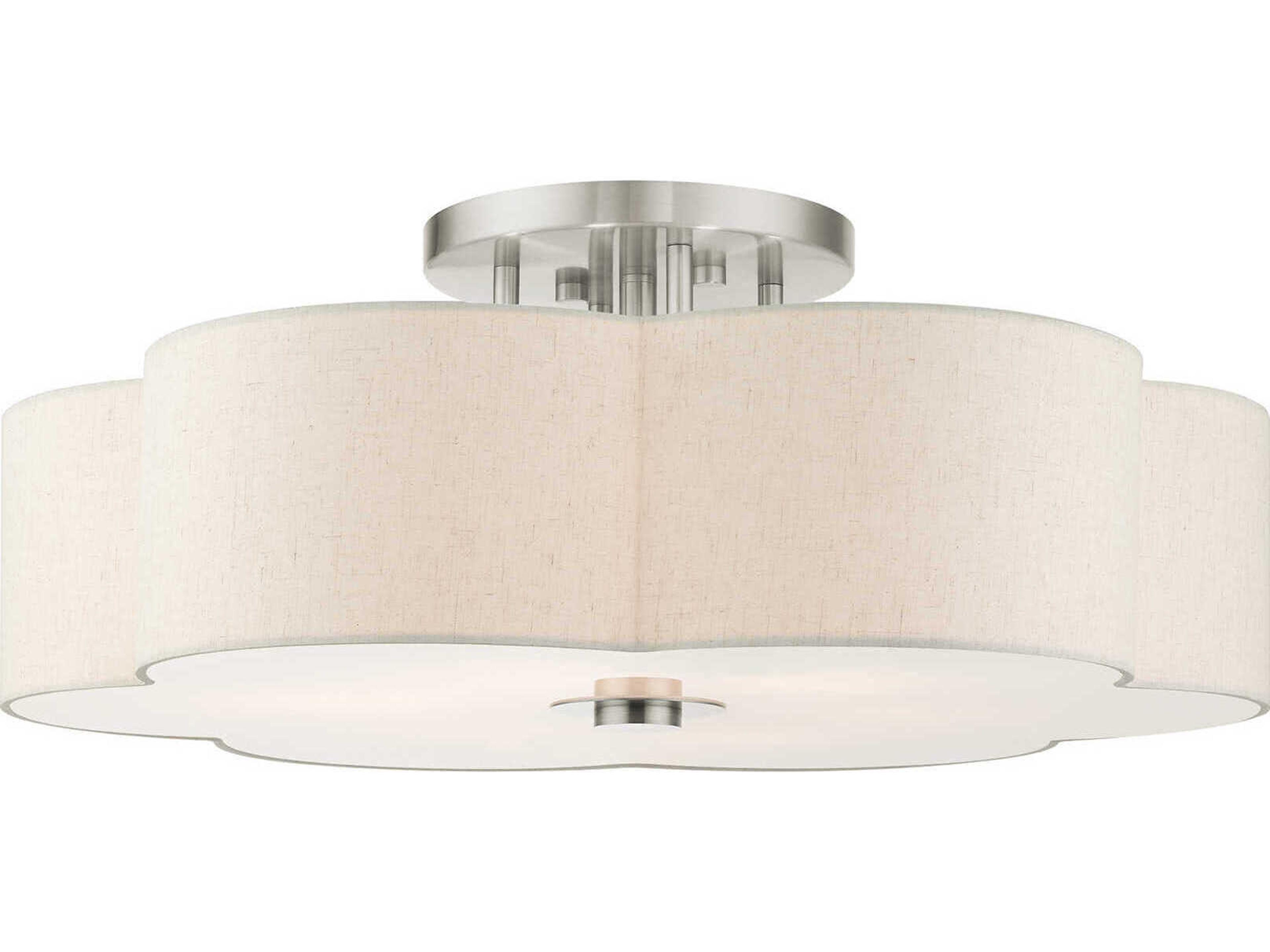 Solstice 6-Light Brushed Nickel Semi Flush Mount