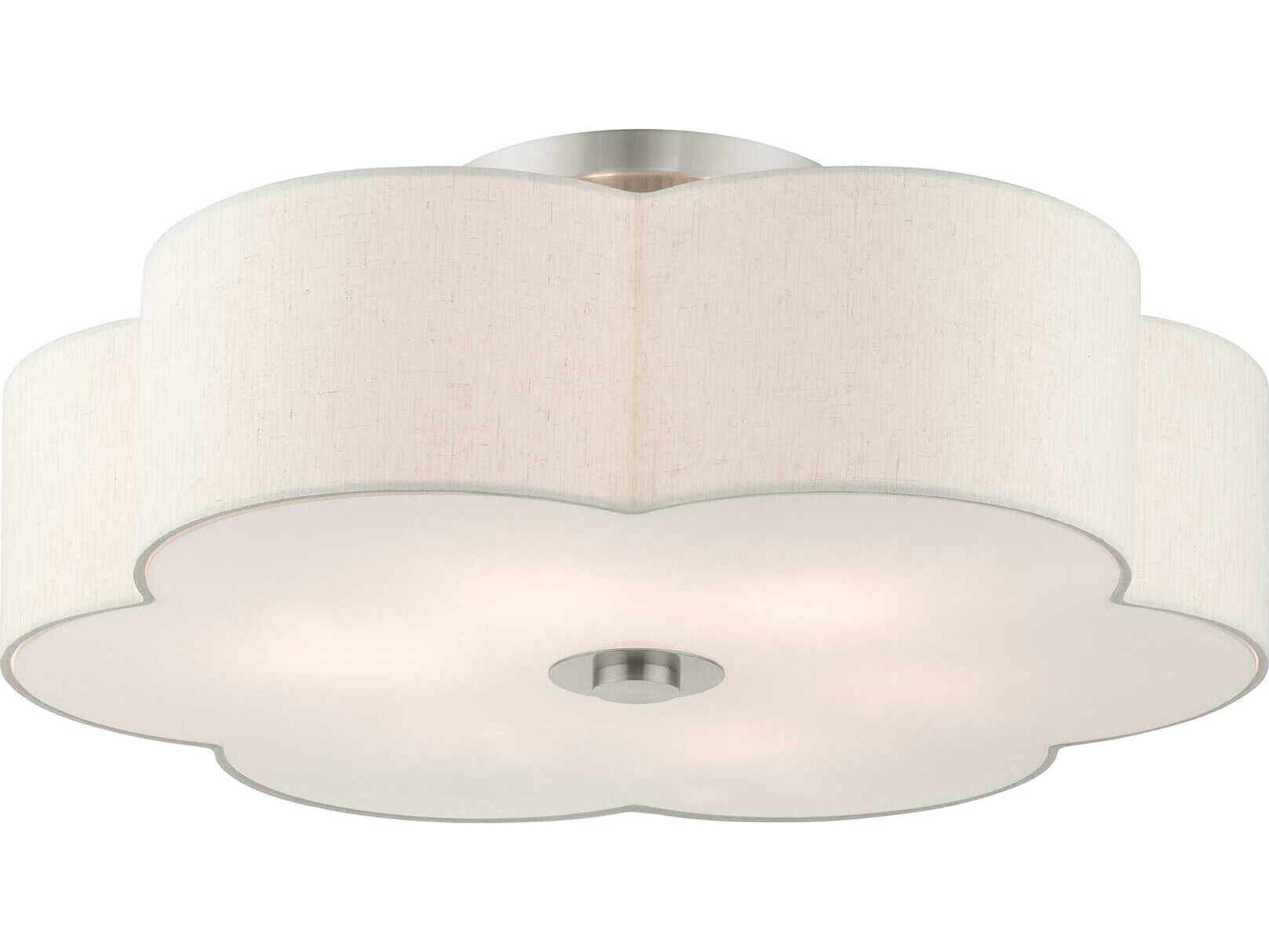 Livex Lighting Solstice 6-Light Brushed Nickel Semi Flush Mount