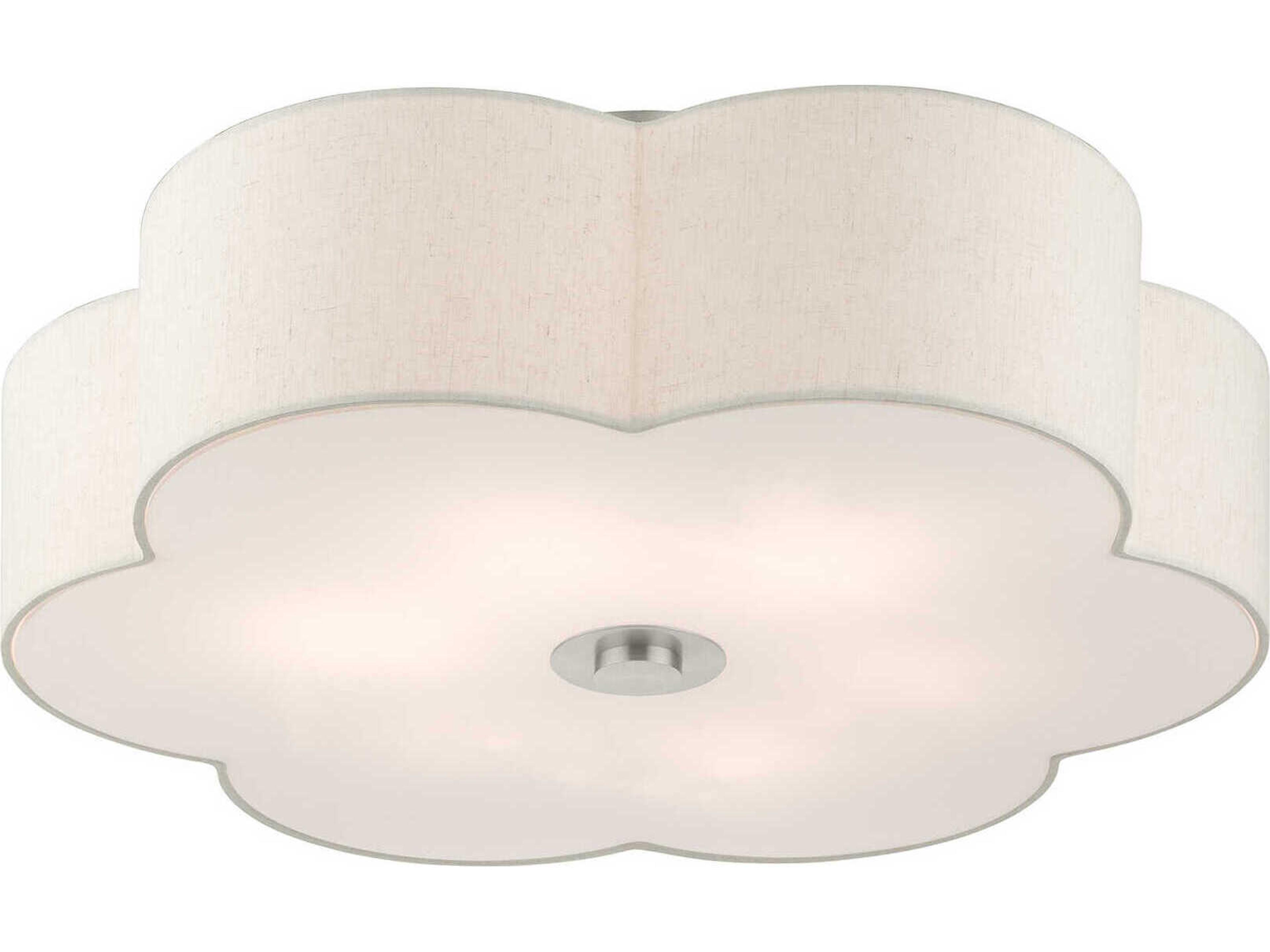 Livex Lighting Solstice 6-Light Brushed Nickel Semi Flush Mount