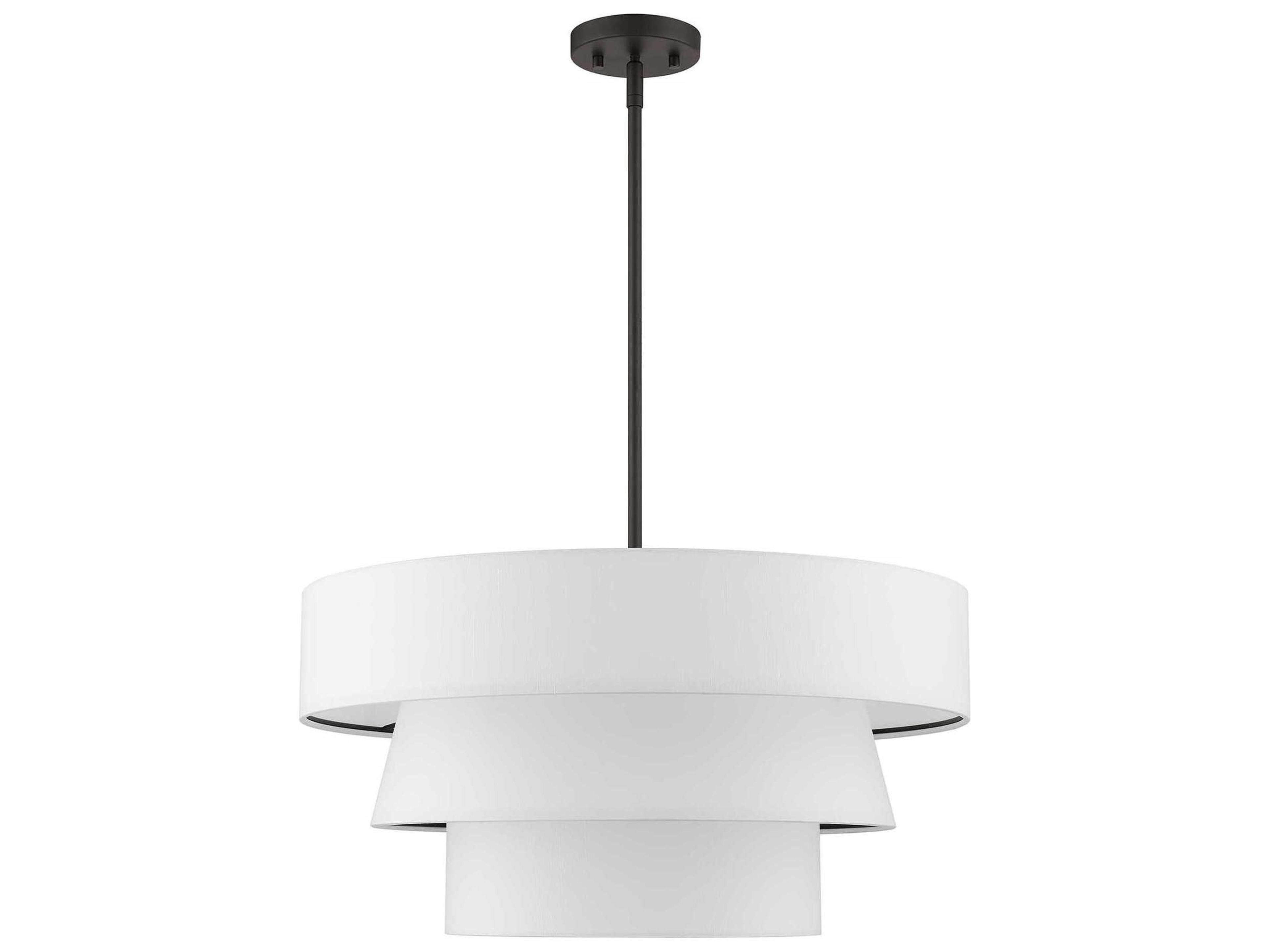 Livex Lighting Warrenville 4-Light Bronze Tiered Pendant