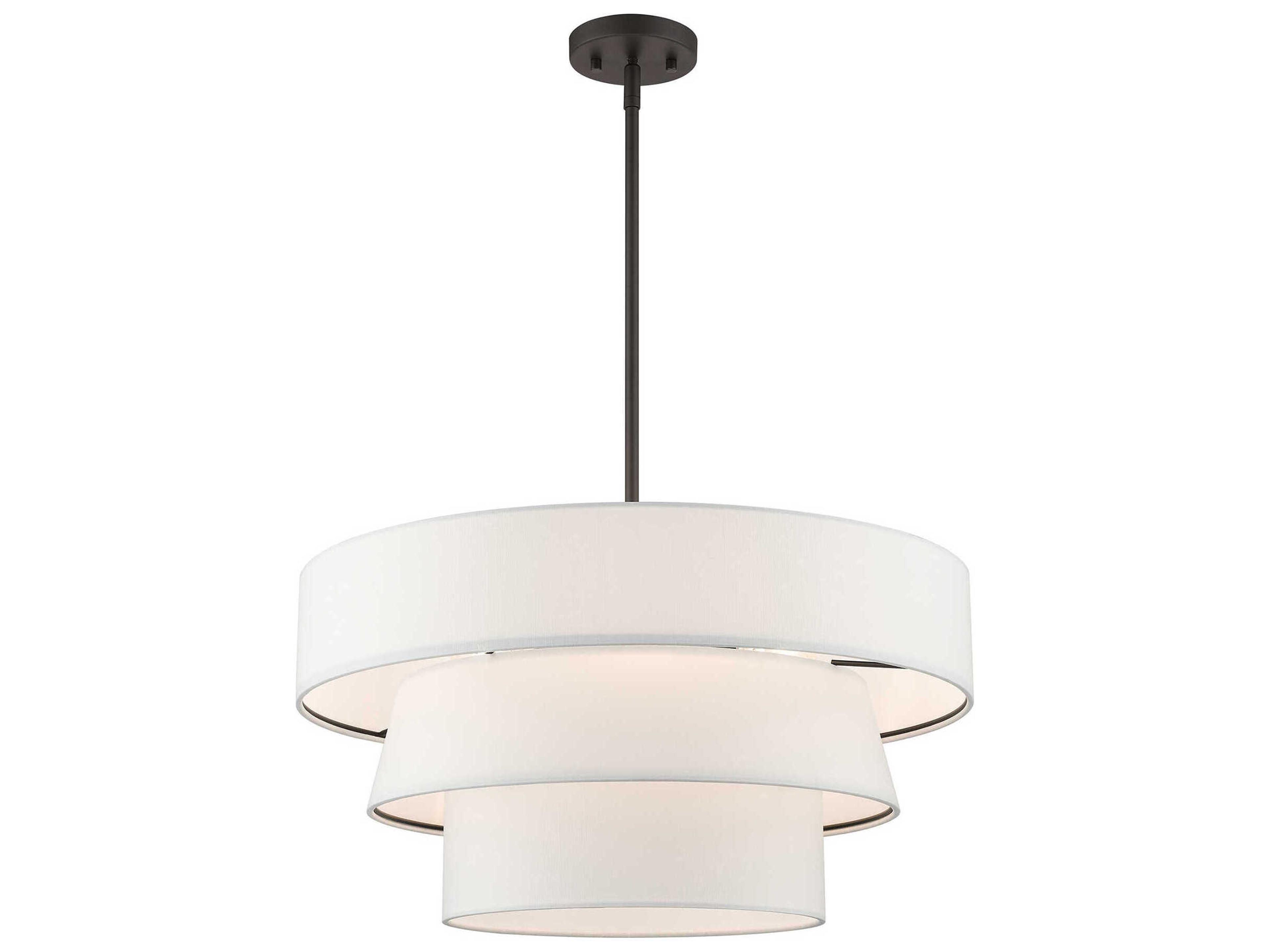 Livex Lighting Warrenville 4-Light Bronze Tiered Pendant