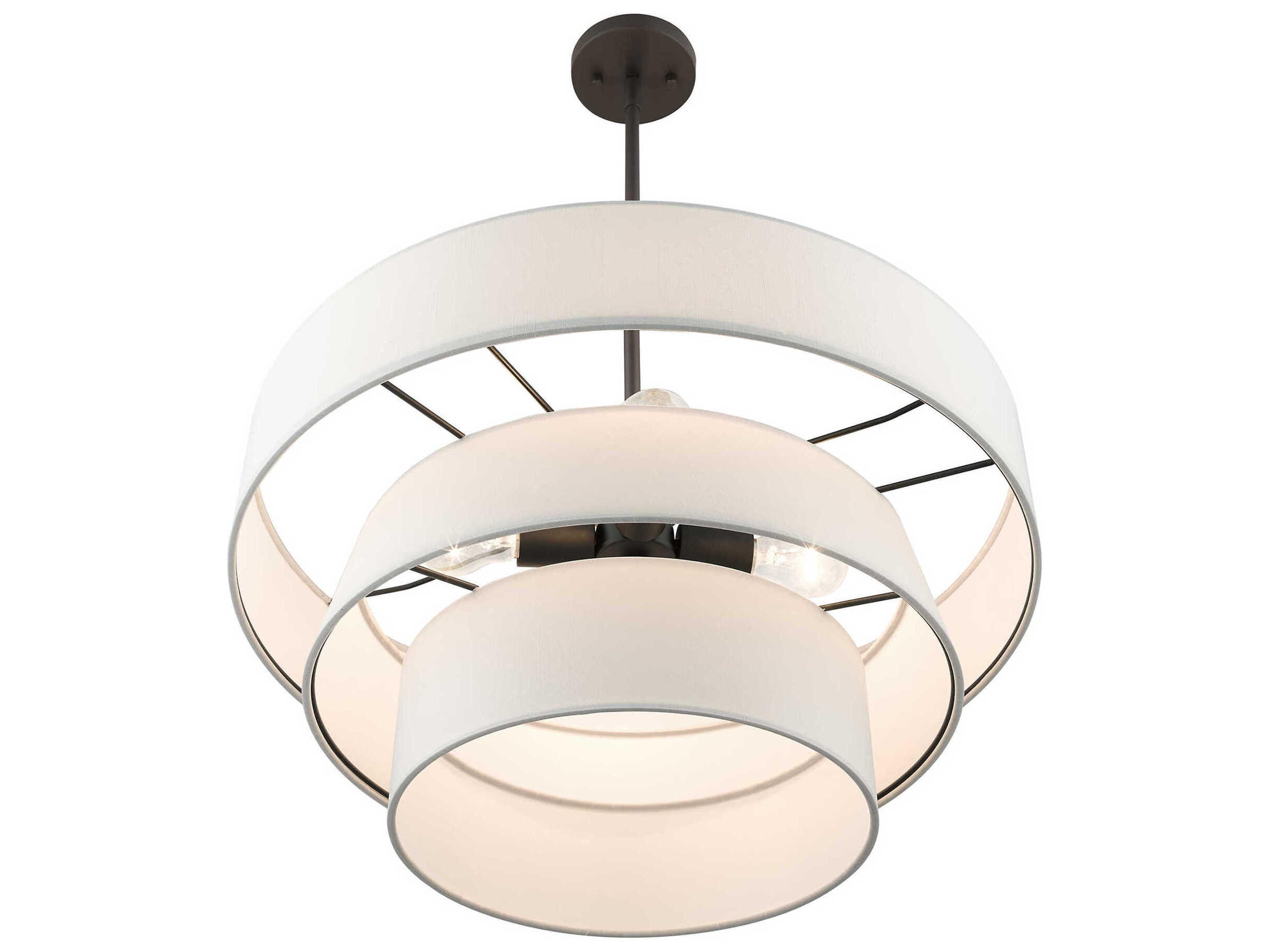 Livex Lighting Warrenville 4-Light Bronze Tiered Pendant