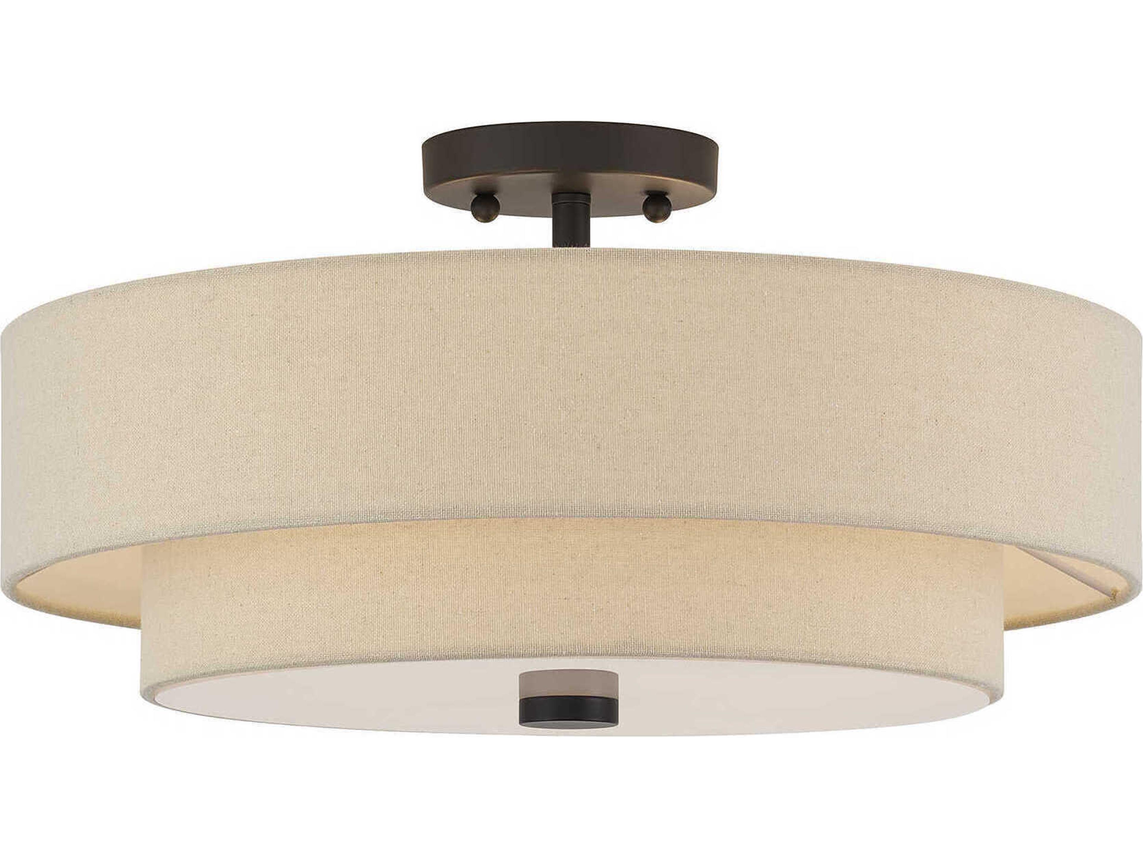 Bellingham 4-Light Bronze Bowl Semi Flush Mount