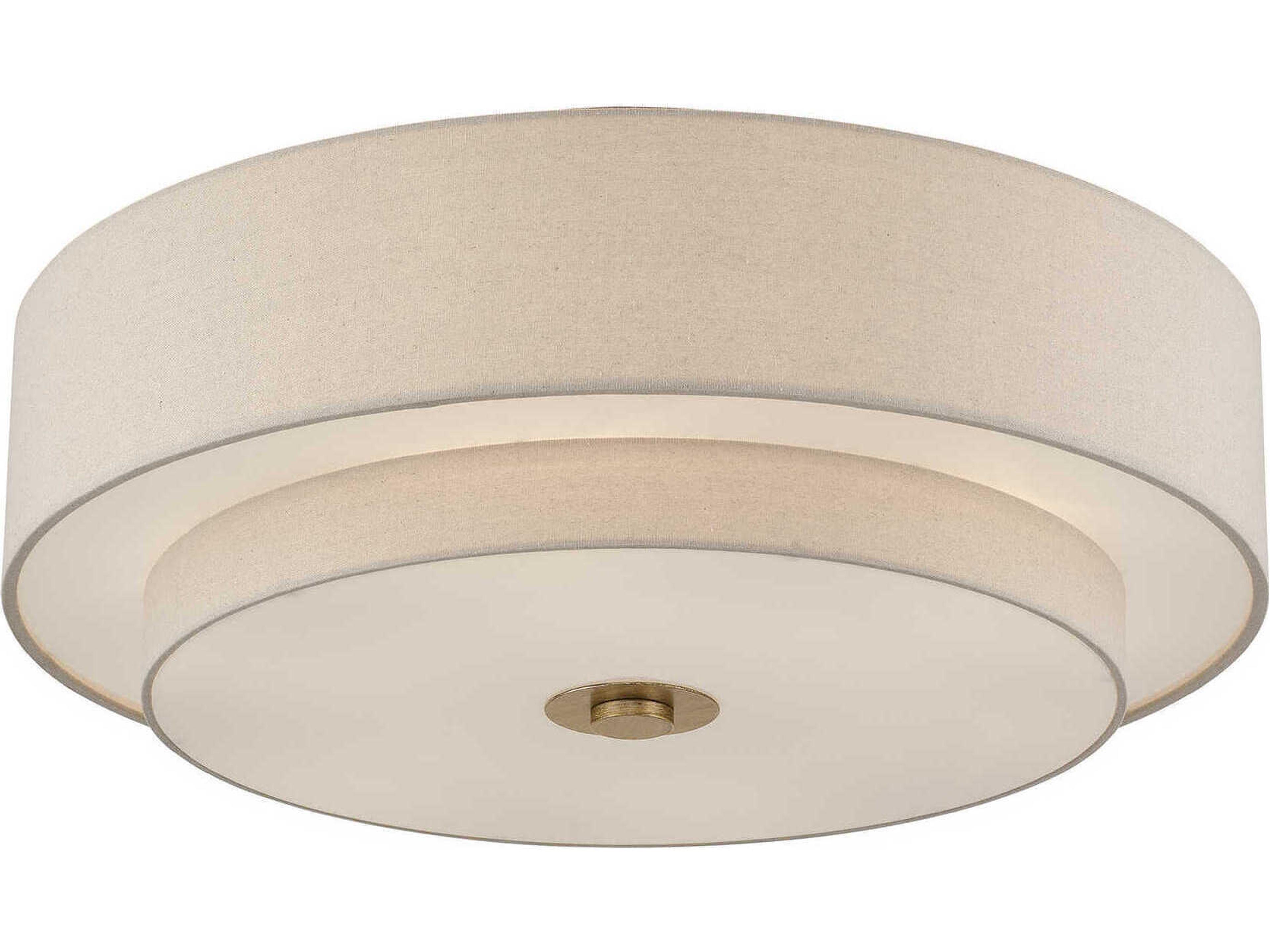 Livex Lighting Bellingham 6-Light Antique Gold Leaf Drum Semi Flush Mount