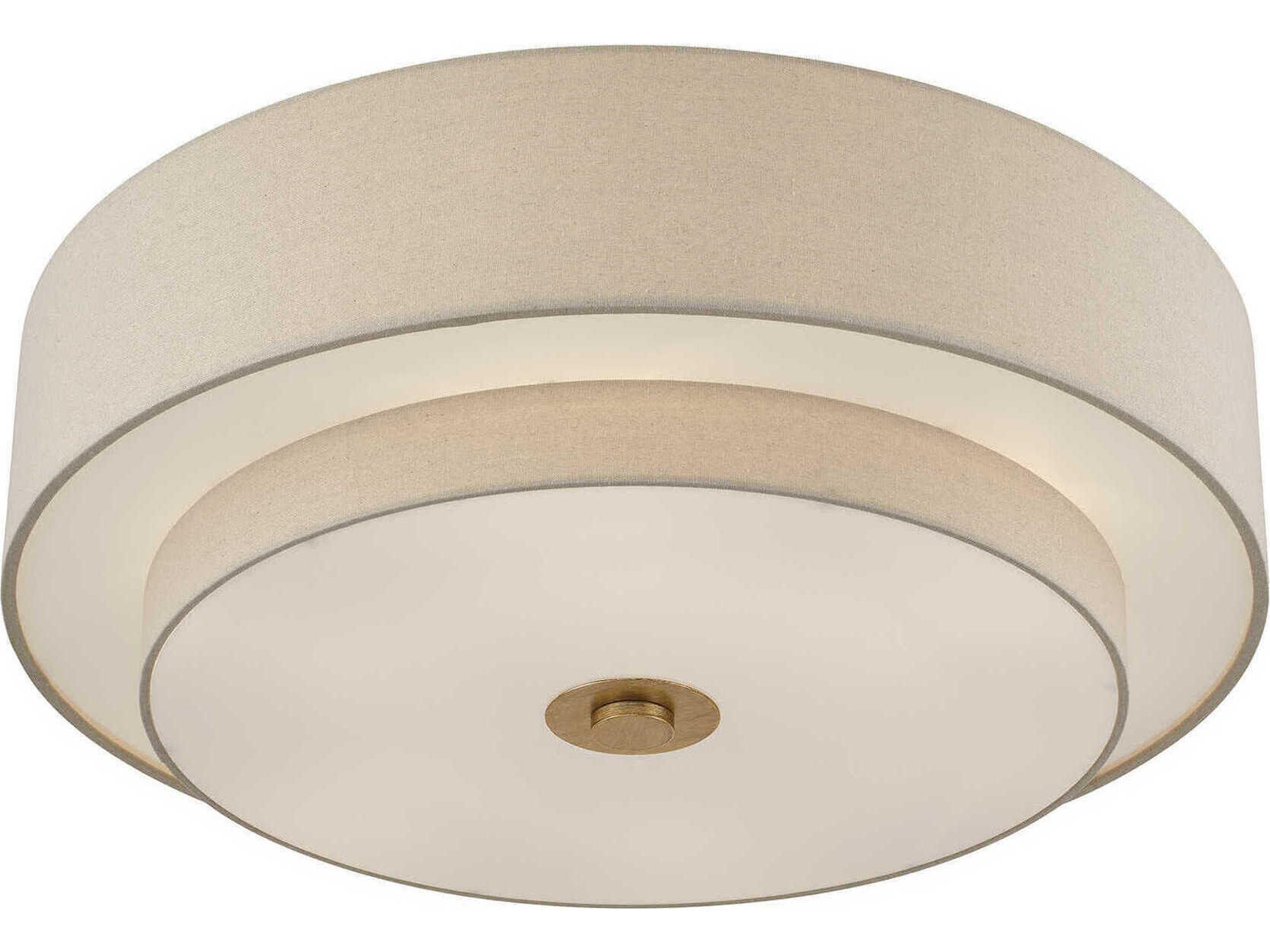 Livex Lighting Bellingham 6-Light Antique Gold Leaf Drum Semi Flush Mount