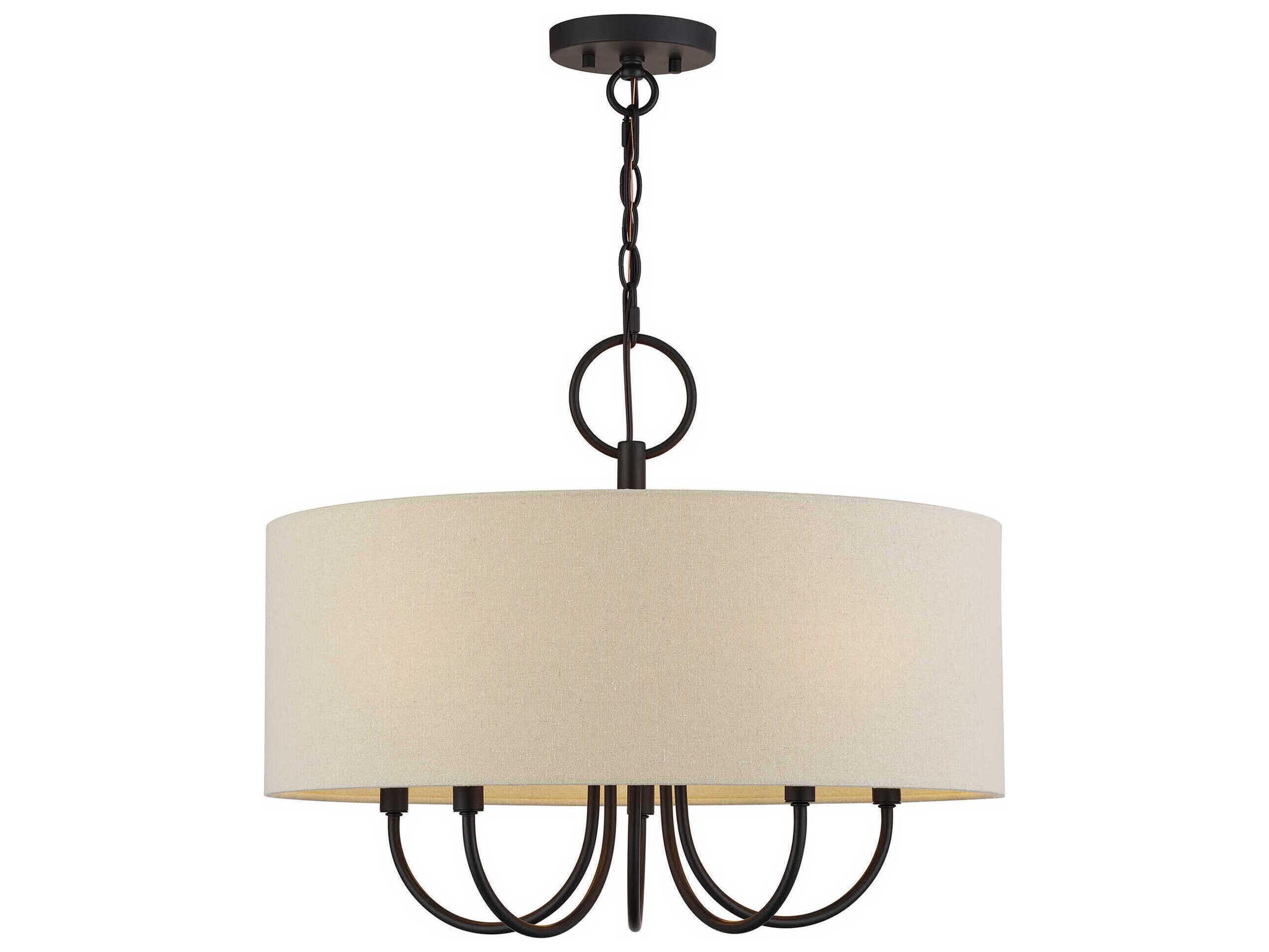 Bellingham 5-Light Bronze Drum Pendant