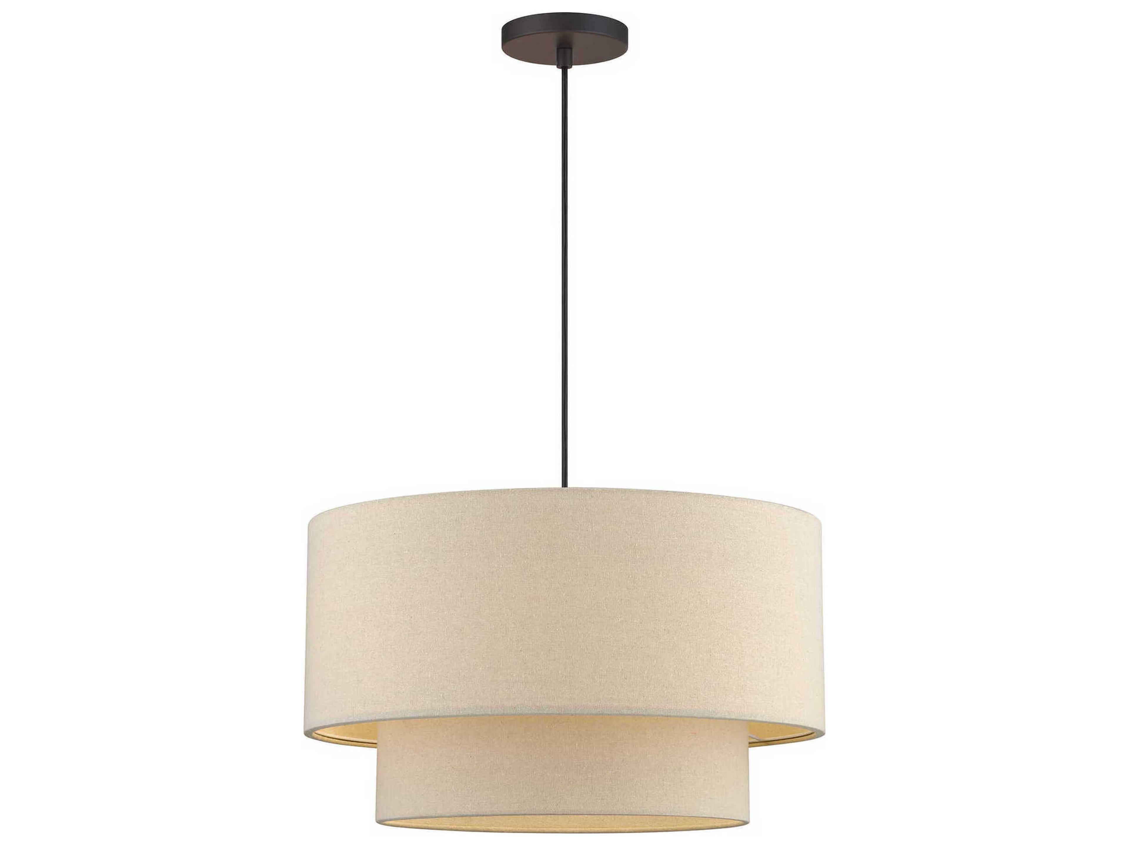 Bellingham 3-Light Bronze Drum Pendant