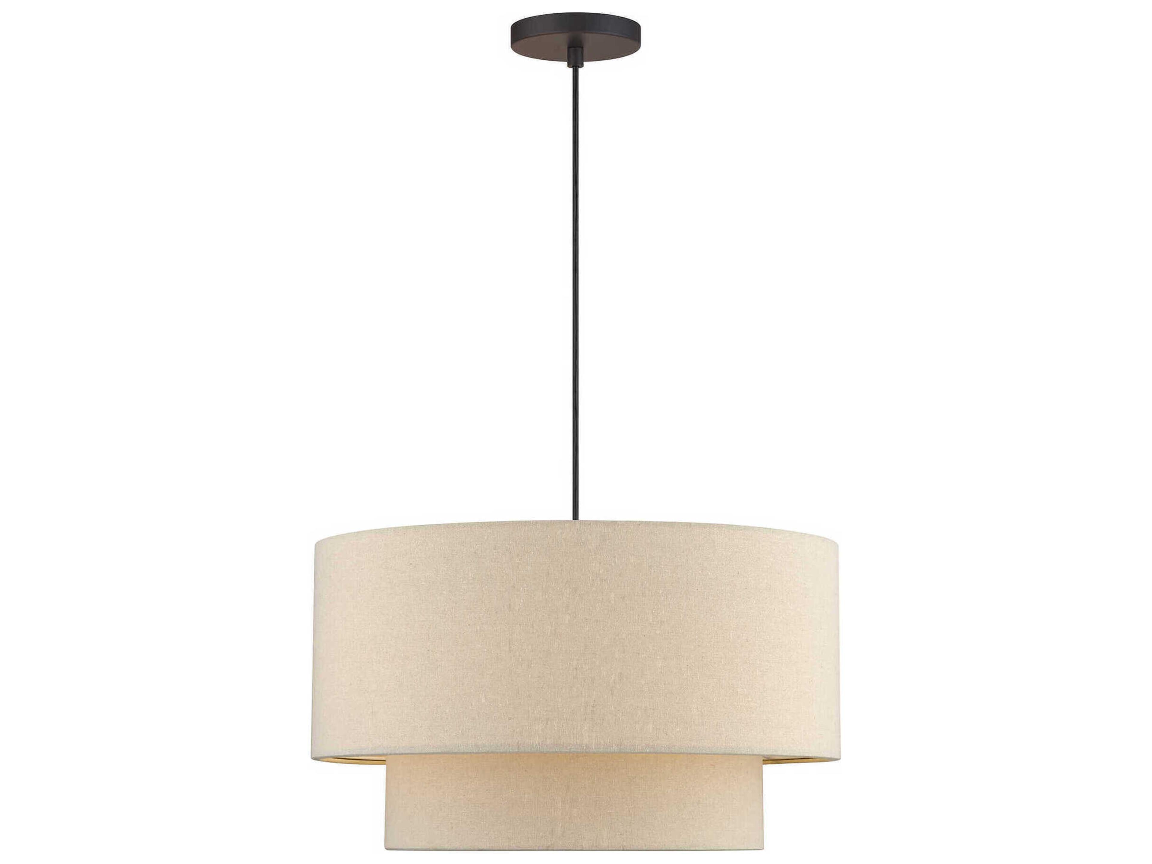 Livex Lighting Bellingham 3-Light Bronze Drum Pendant