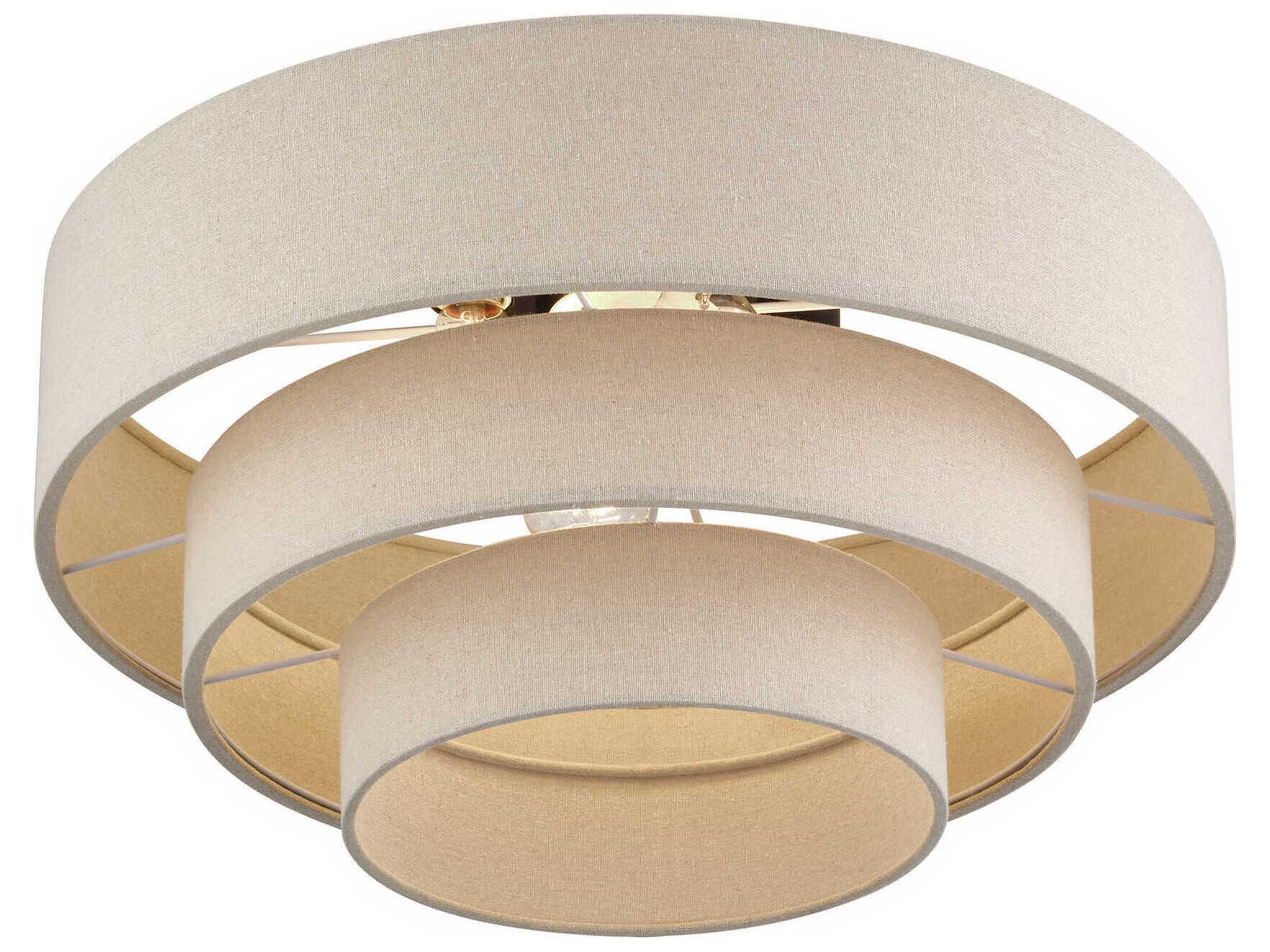 Livex Lighting Bellingham 4-Light Bronze Drum Semi Flush Mount