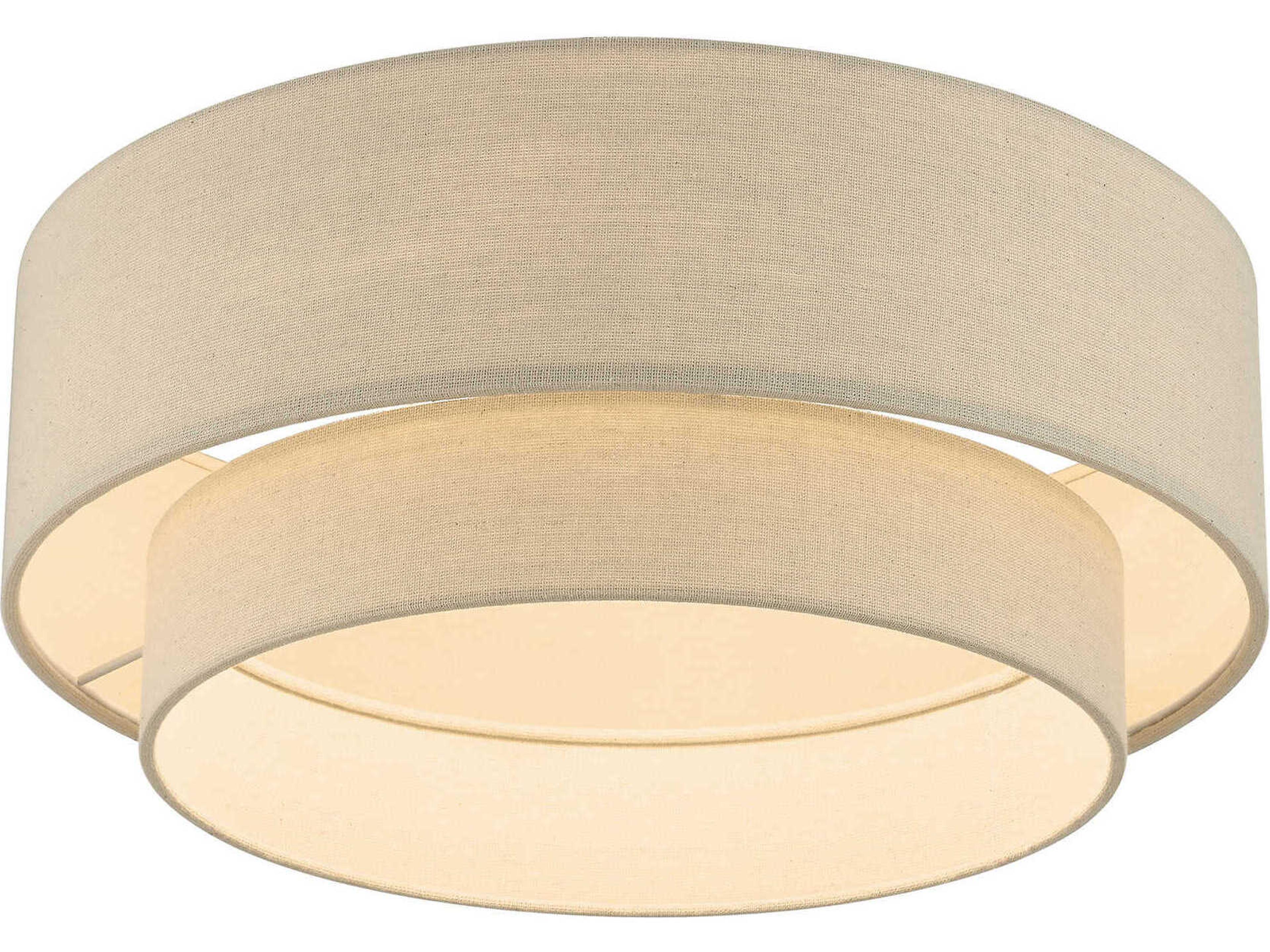 Livex Lighting Bellingham 3-Light Antique Gold Leaf Drum Tiered Semi Flush Mount