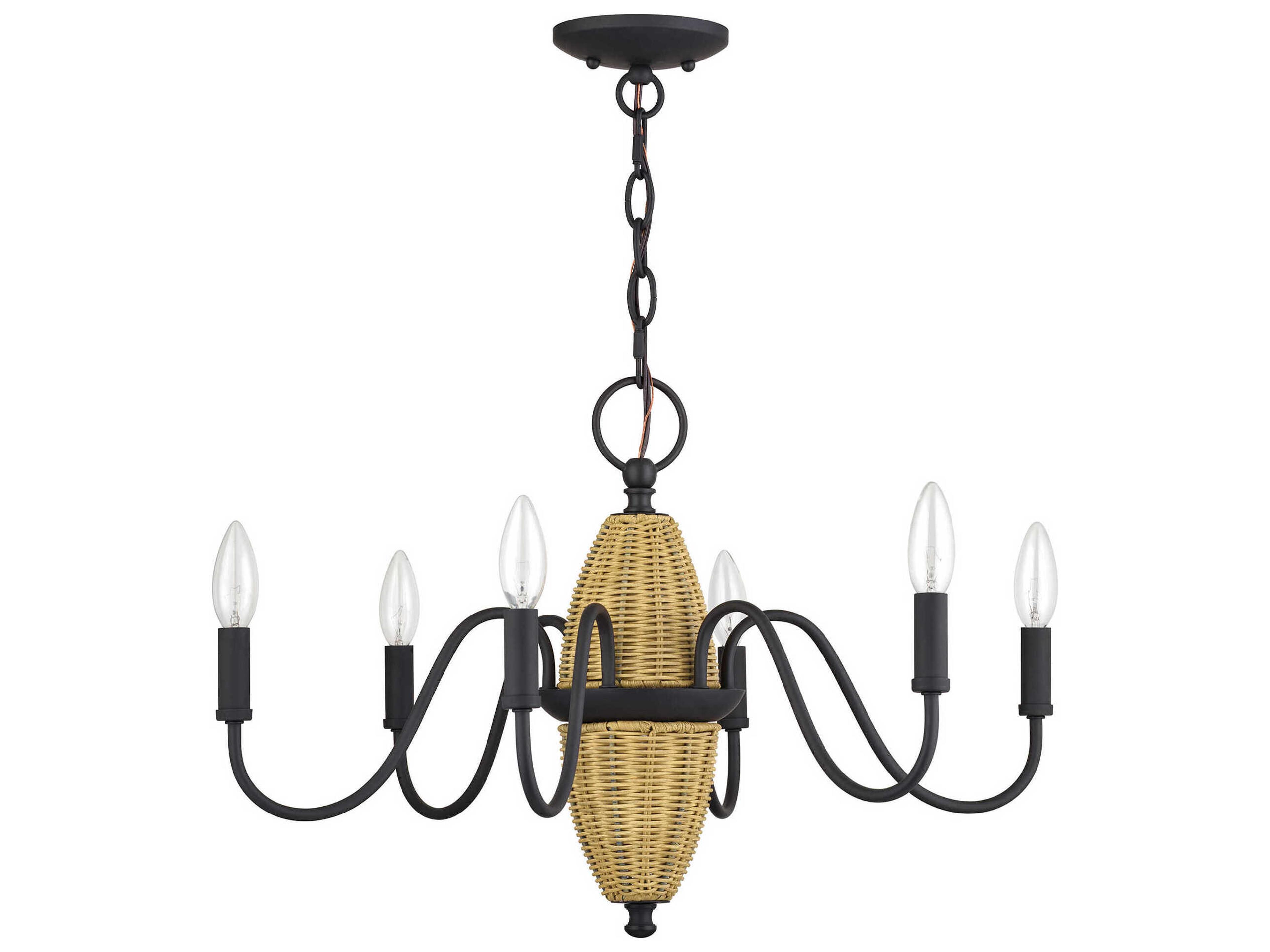 Laurelin 6-Light Bronze Candelabra Drum Chandelier