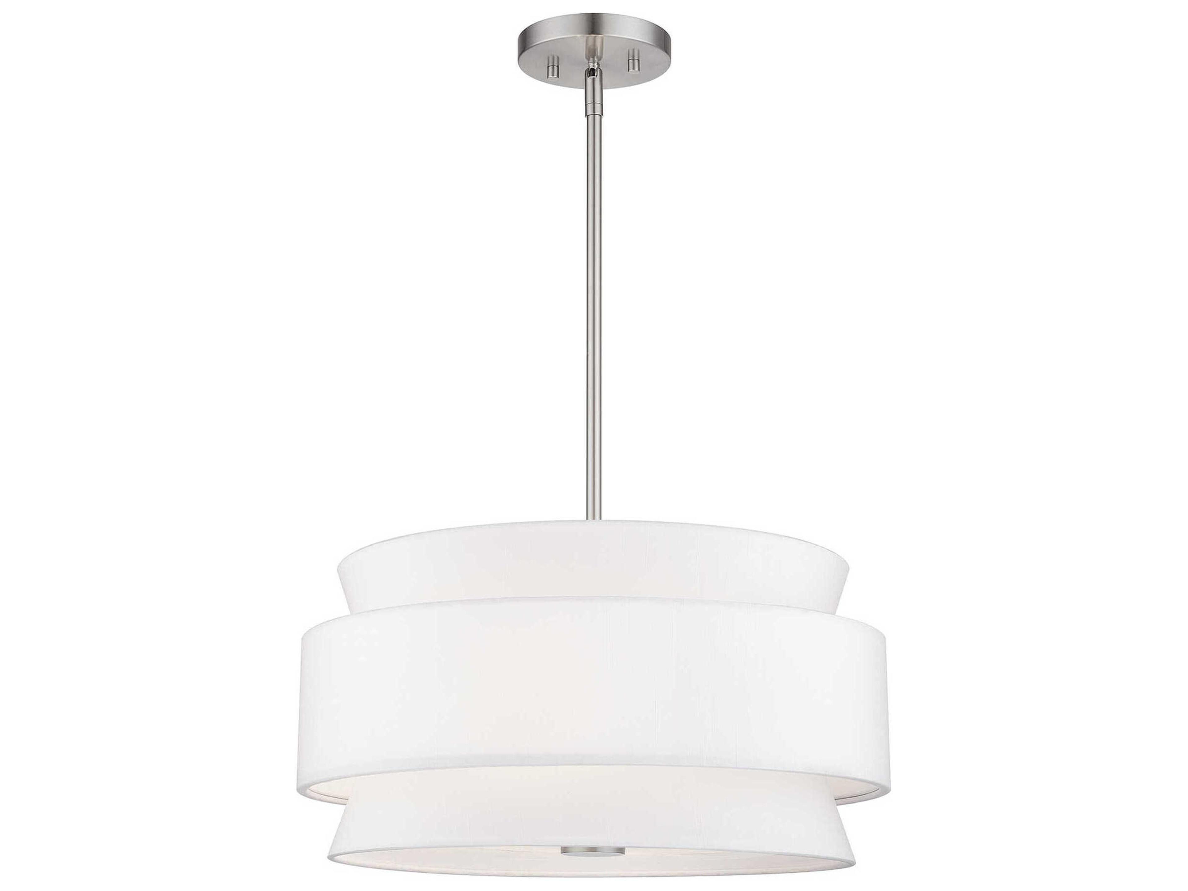 Fontana 4-Light Brushed Nickel Drum Pendant