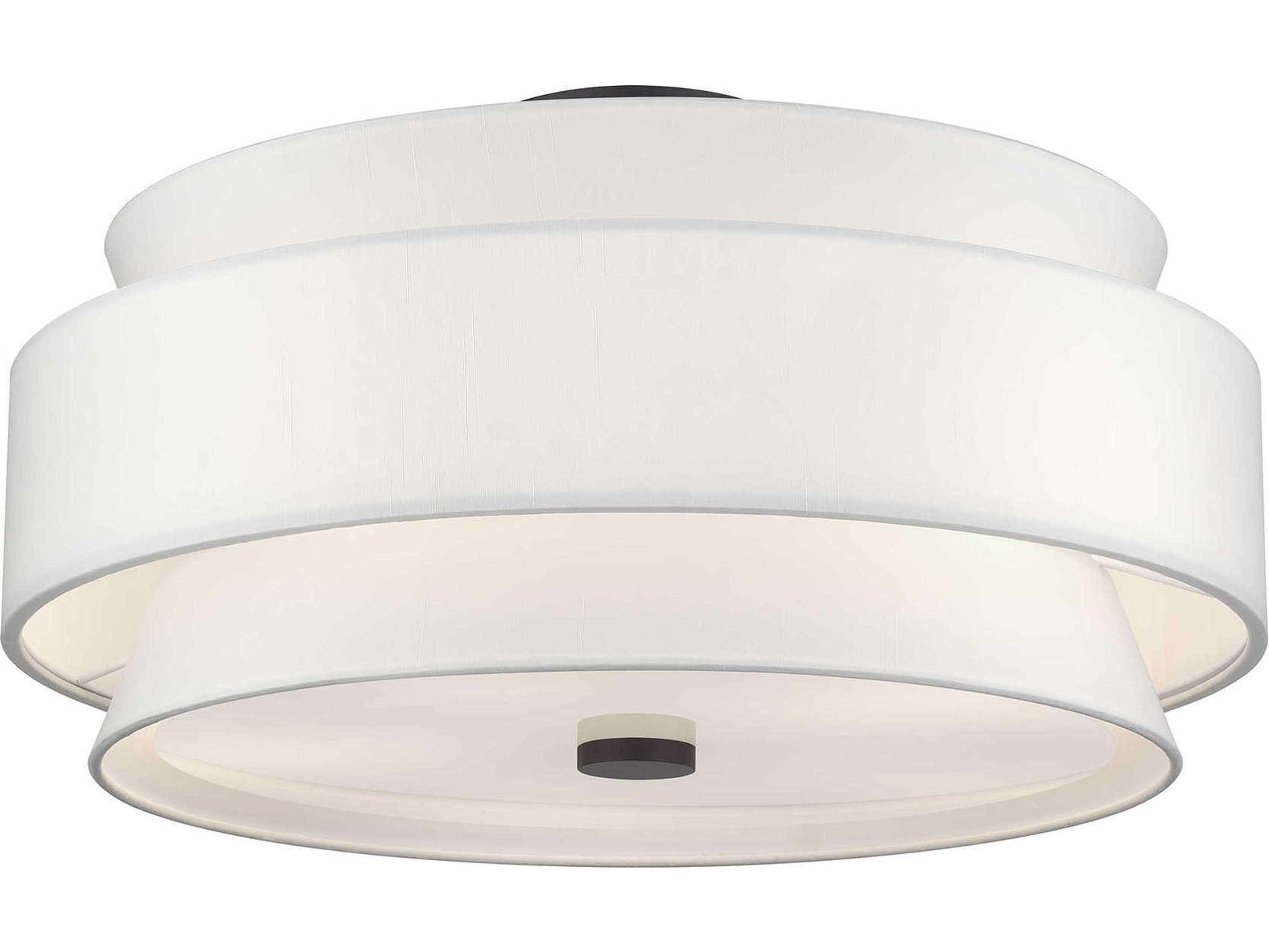 Livex Lighting Fontana 5-Light Bronze Drum Semi Flush Mount