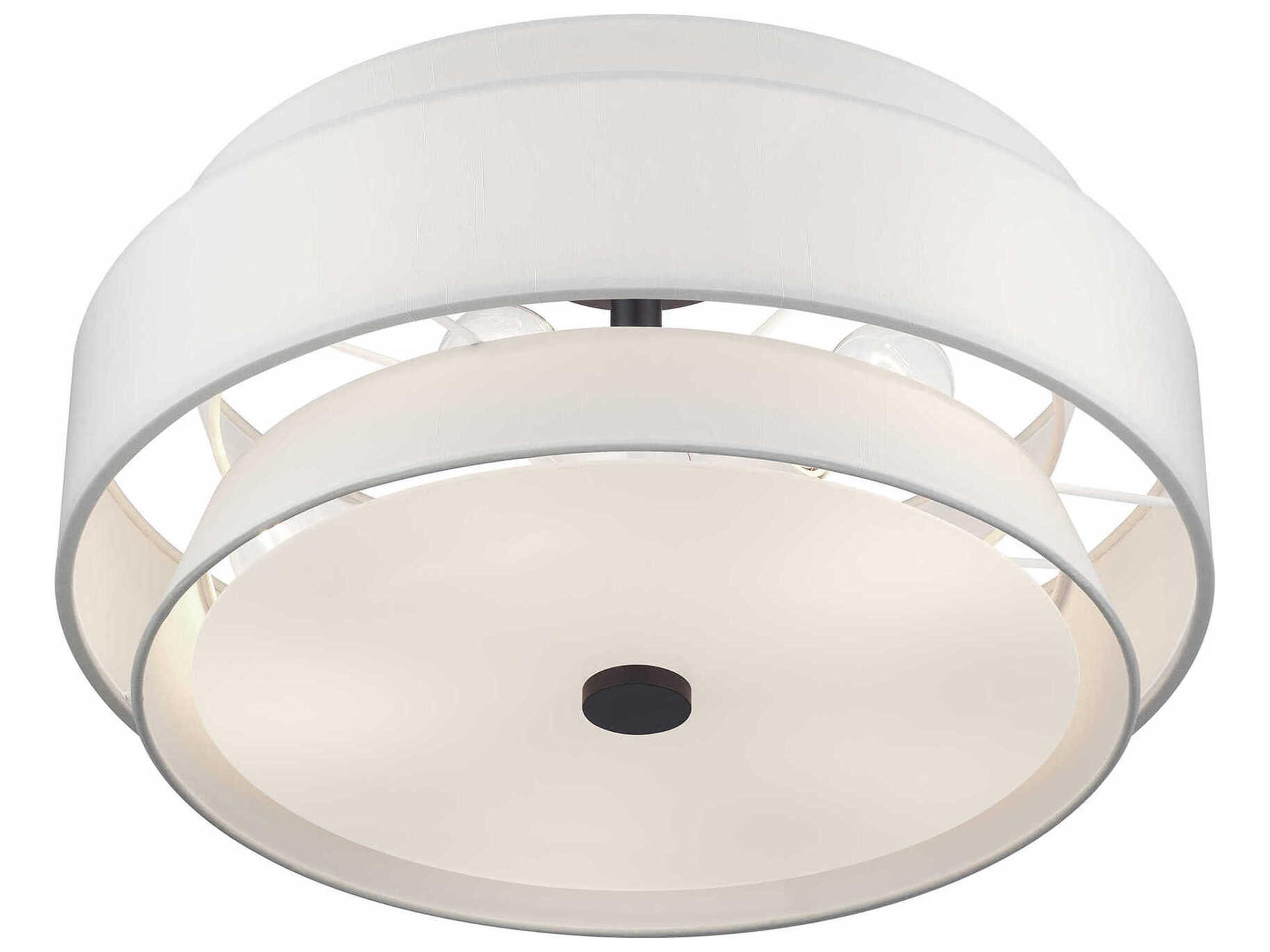 Livex Lighting Fontana 5-Light Bronze Drum Semi Flush Mount