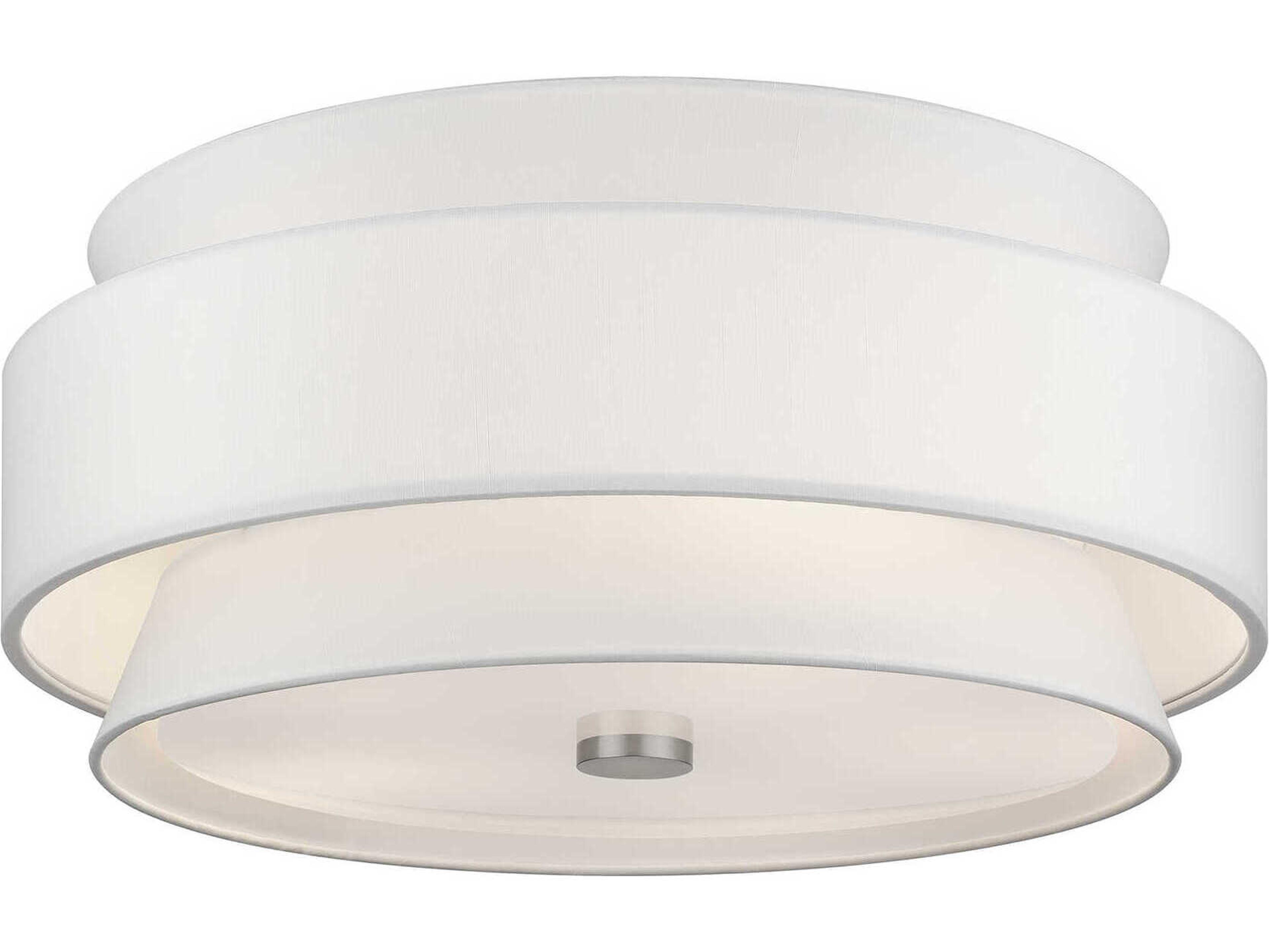 Livex Lighting Fontana 5-Light Brushed Nickel Drum Semi Flush Mount