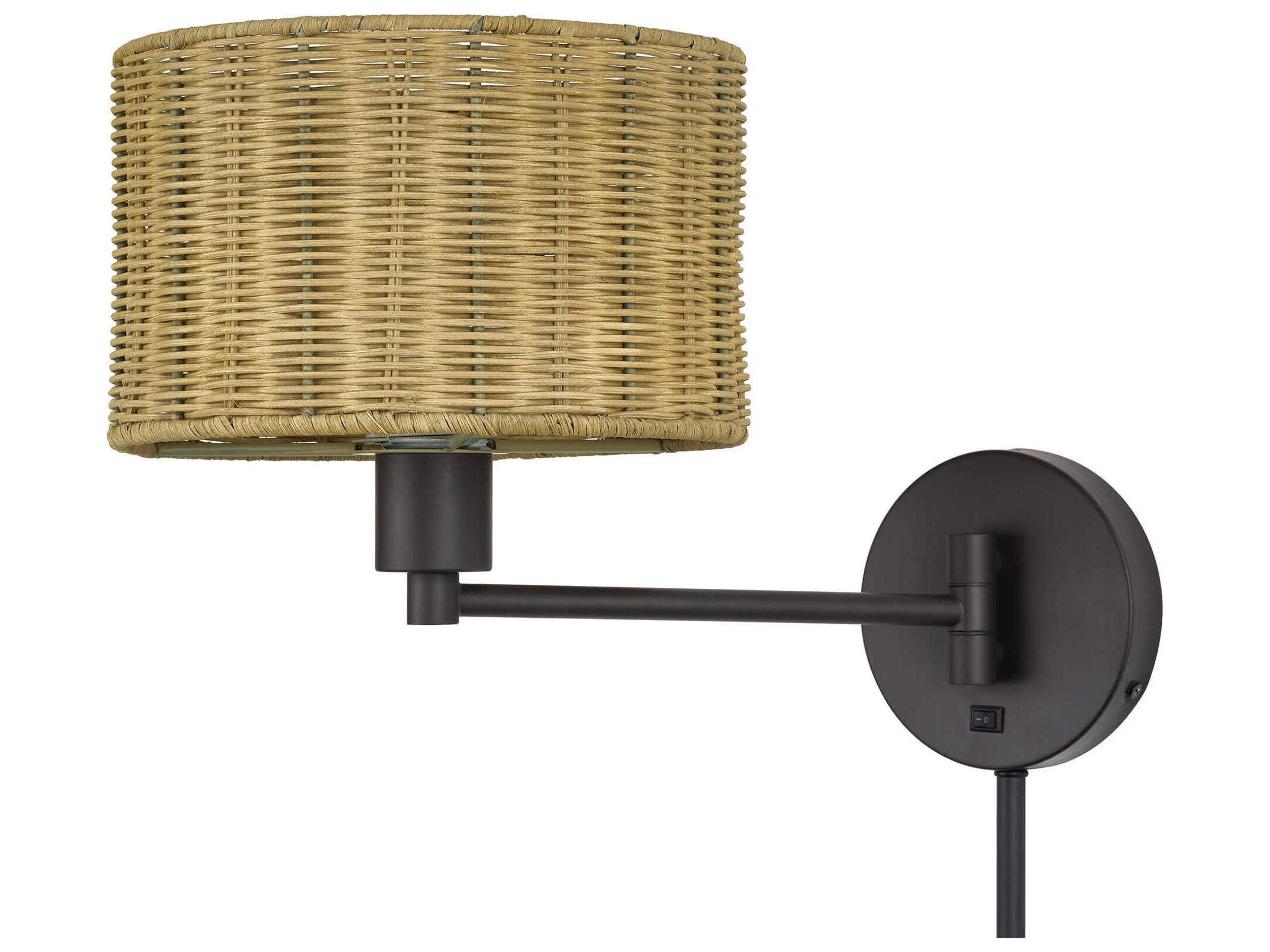 Weavington 1-Light Bronze Swing Wall Sconce