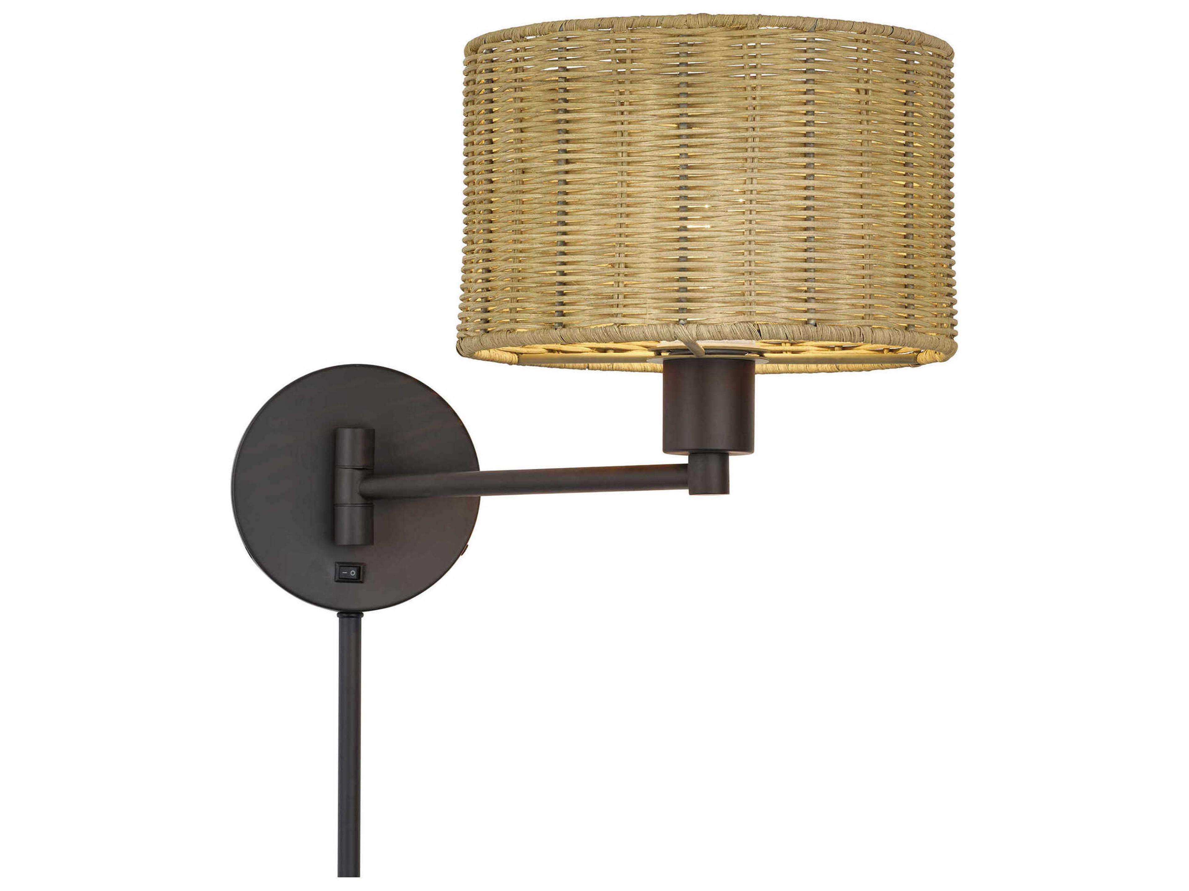 Livex Lighting Weavington 1-Light Bronze Swing Wall Sconce
