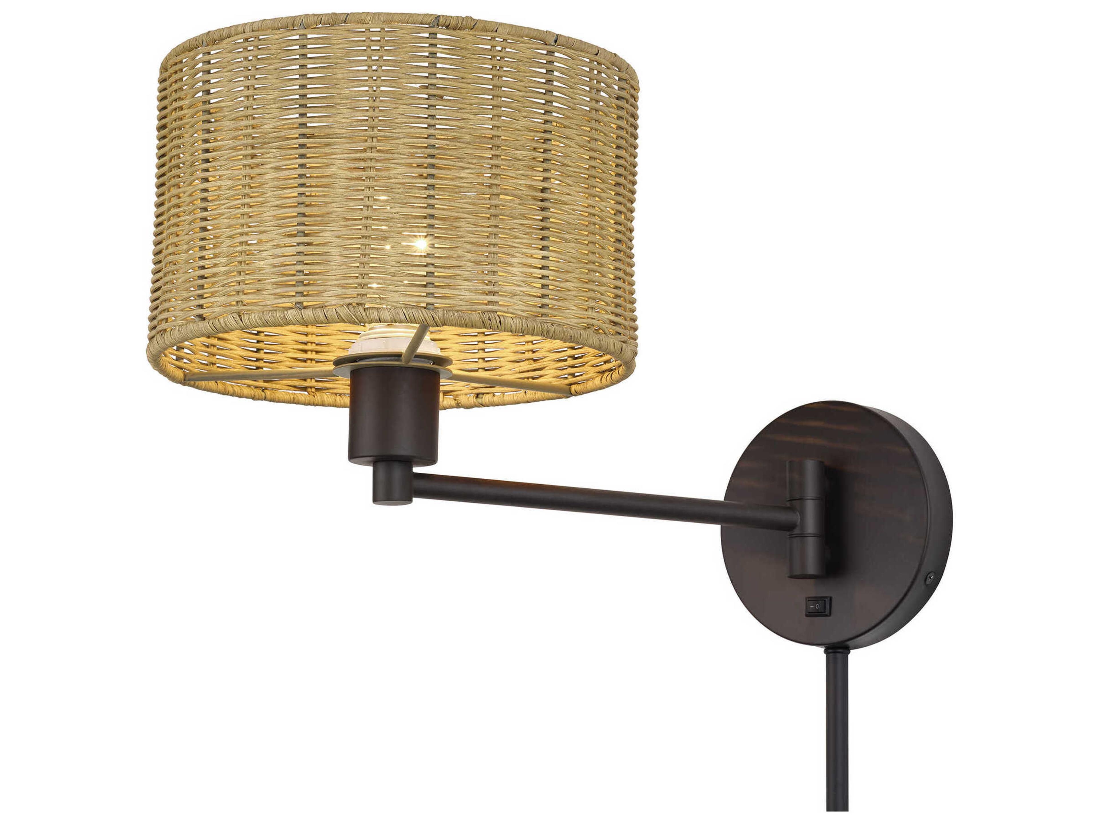 Livex Lighting Weavington 1-Light Bronze Swing Wall Sconce