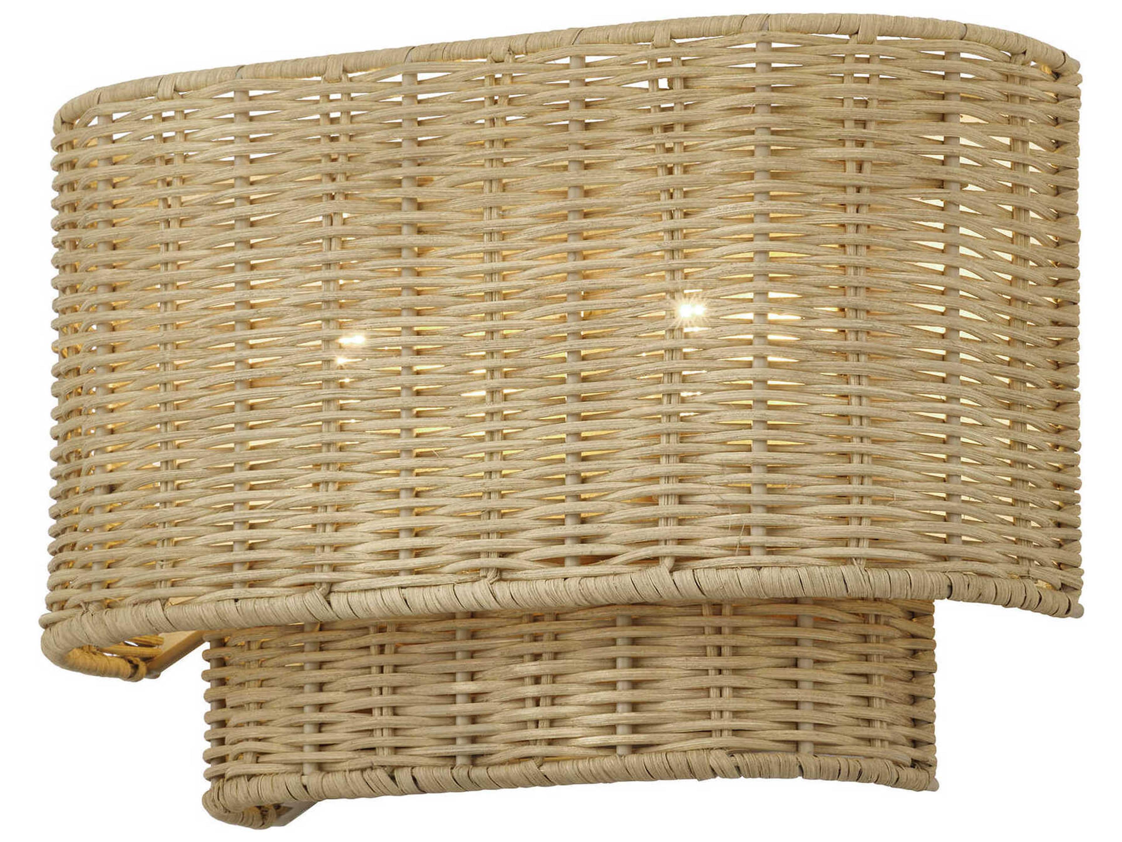 Weavington 2-Light Antique Gold Leaf Wall Sconce